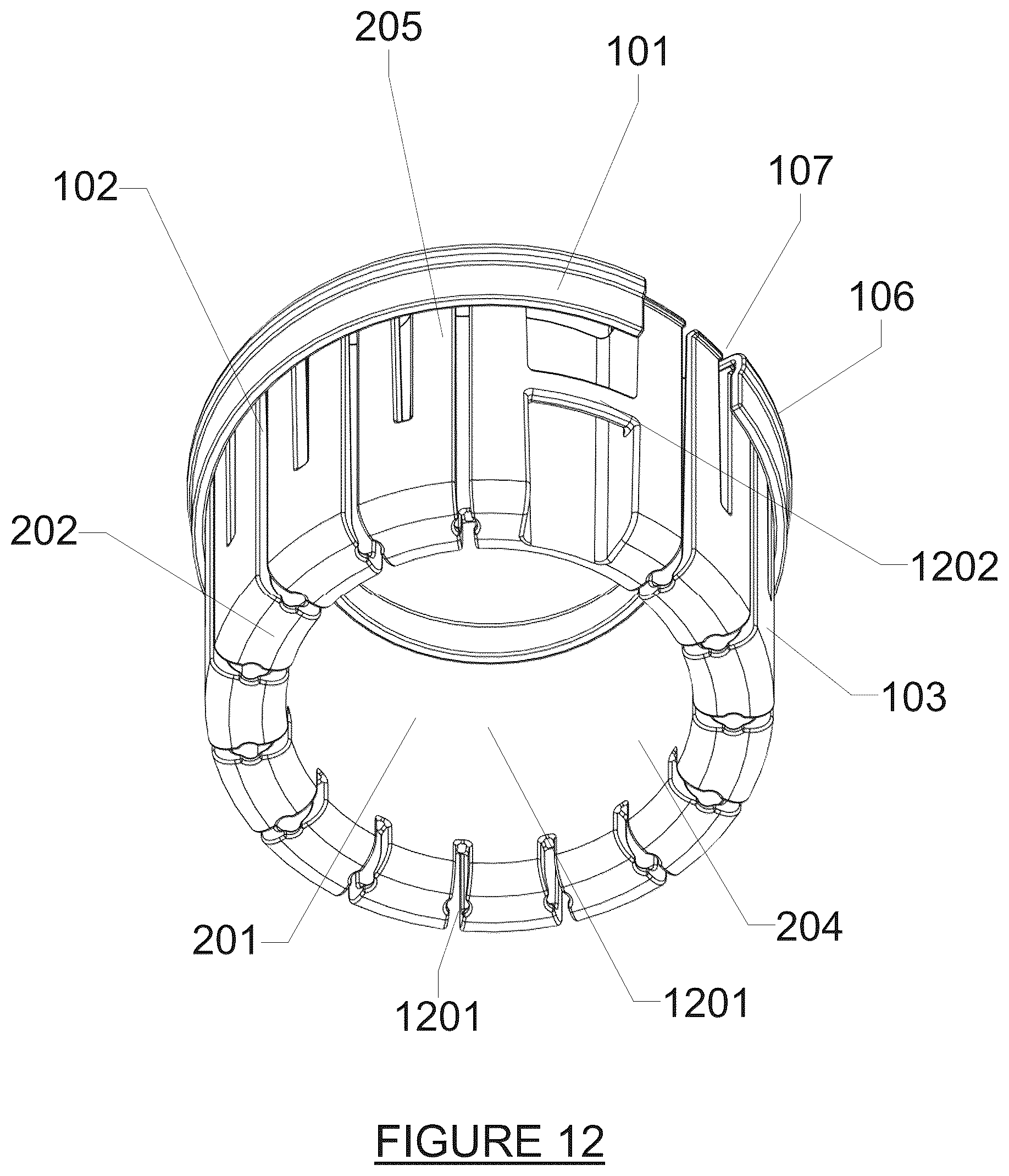 Patent US12102076 Figure 12 – Fishing bait cartridge