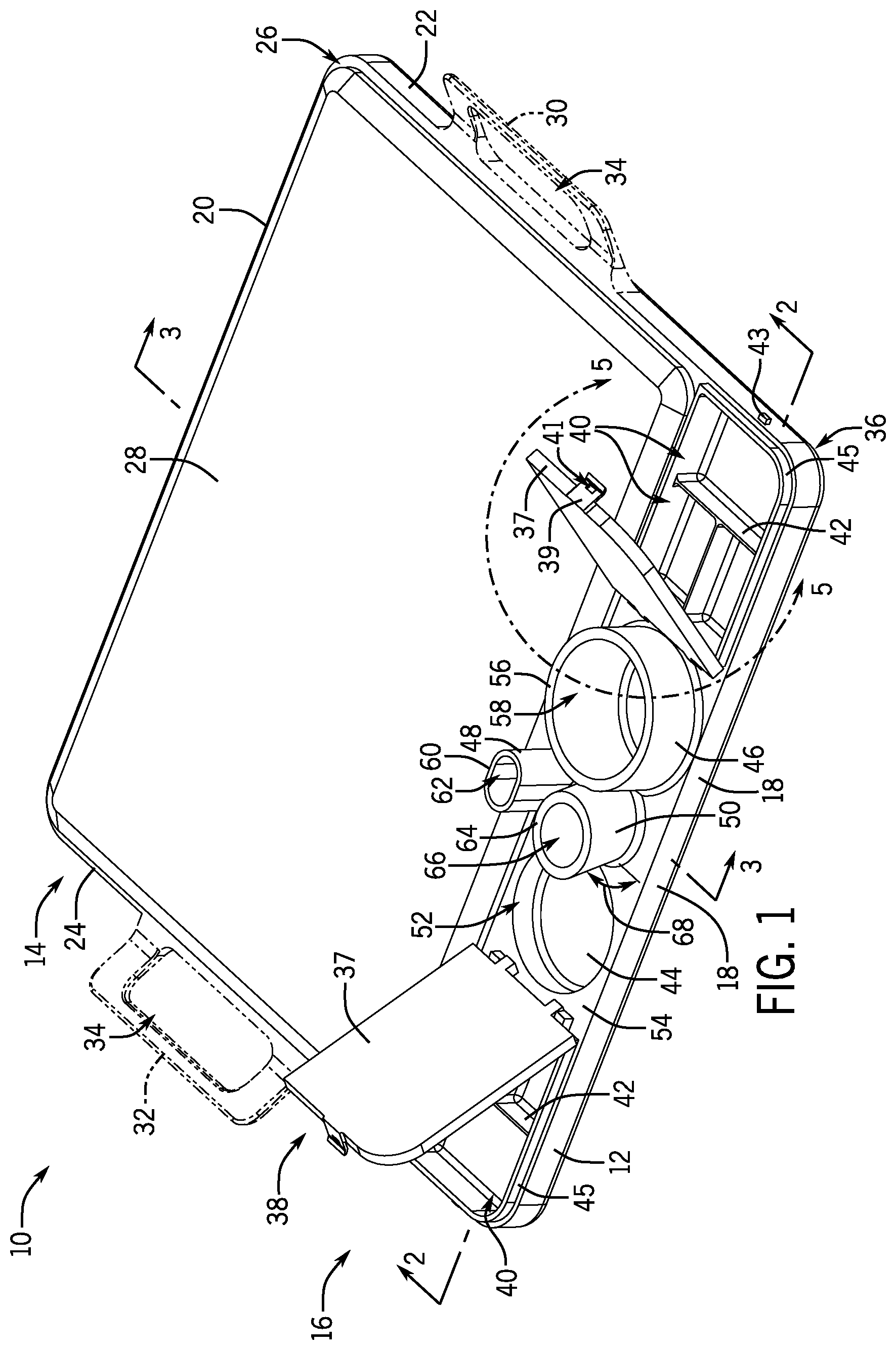Patent US12102077 Figure 1 – Ice fishing knee board