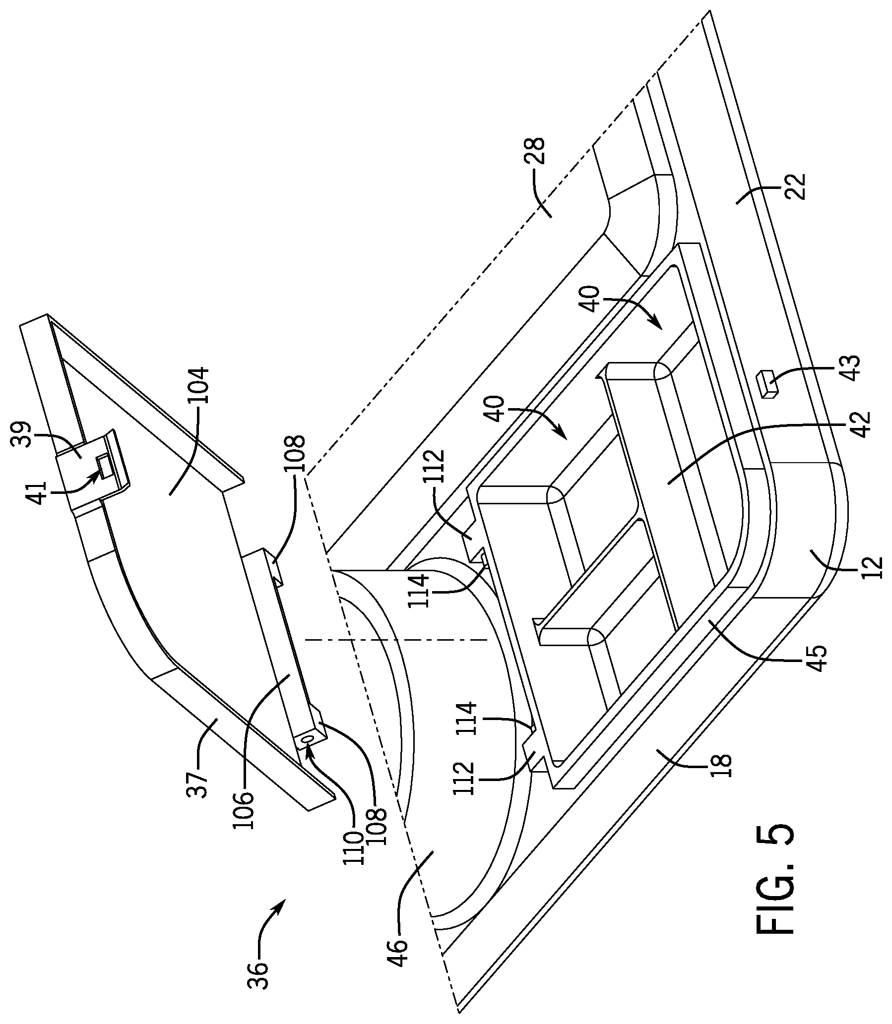 Patent US12102077 Figure 5 – Ice fishing knee board