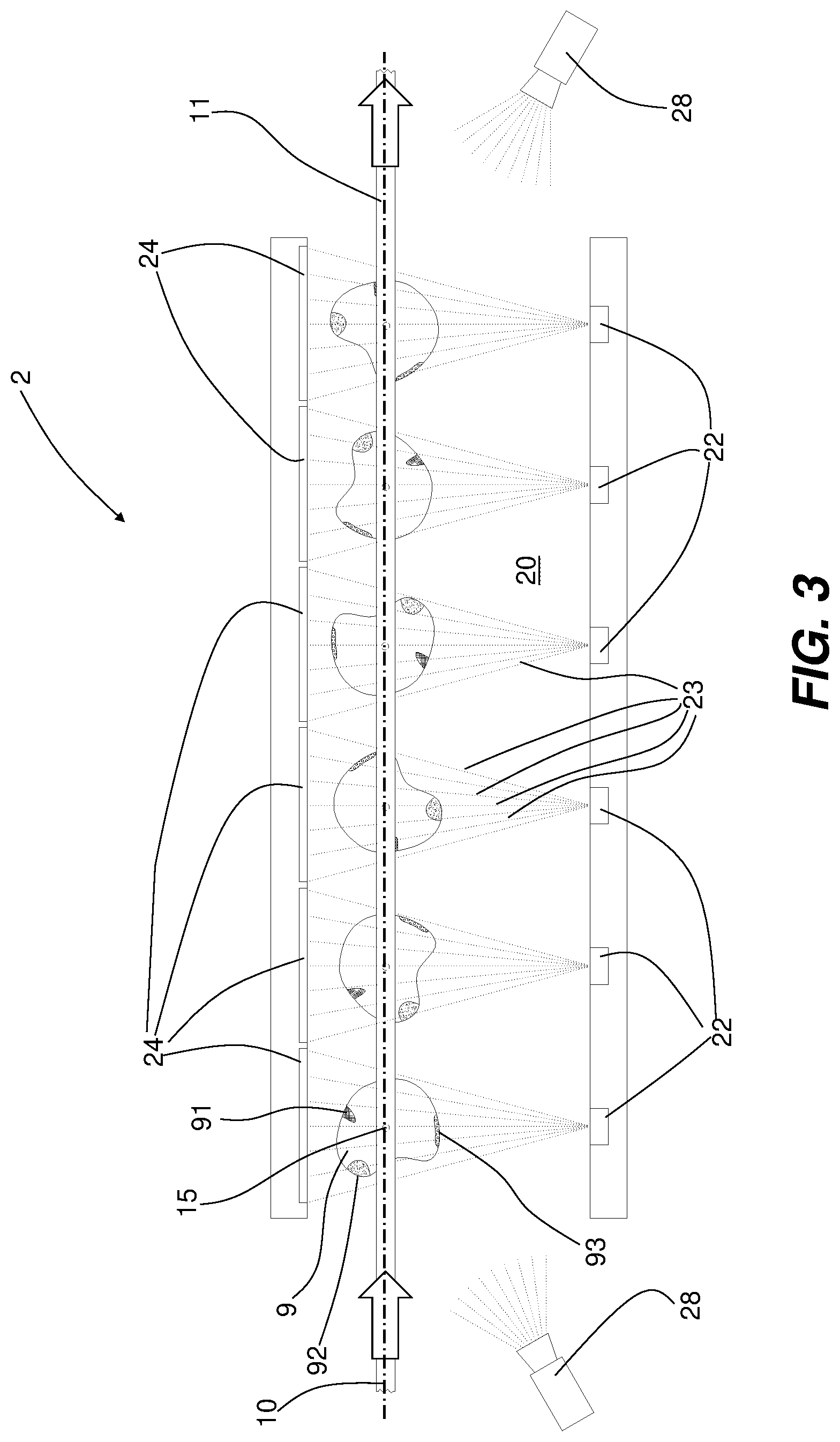 Patent US12102094 Figure 3 – Method and plant for inspecting an animal carcass
