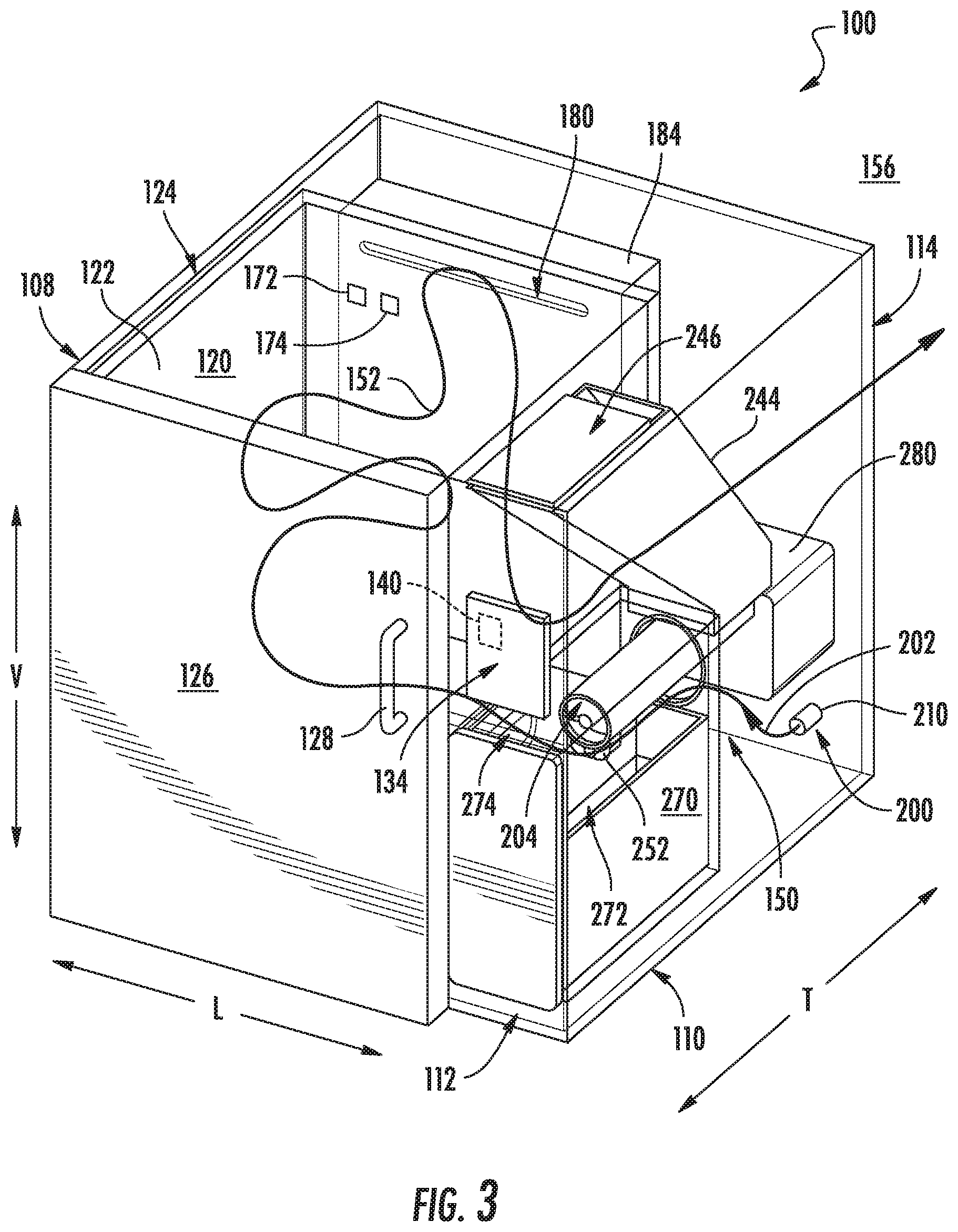 Patent US12102098 Figure 3 – Smoke generating assembly for an indoor smoker
