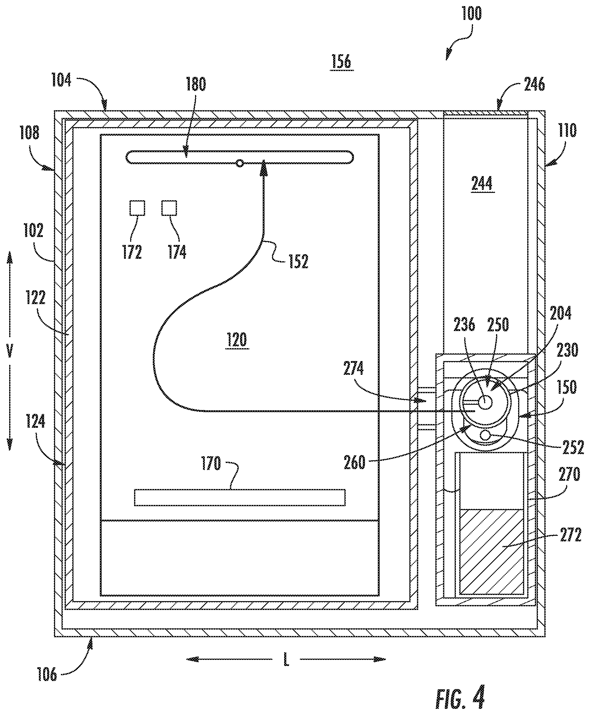 Patent US12102098 Figure 4 – Smoke generating assembly for an indoor smoker