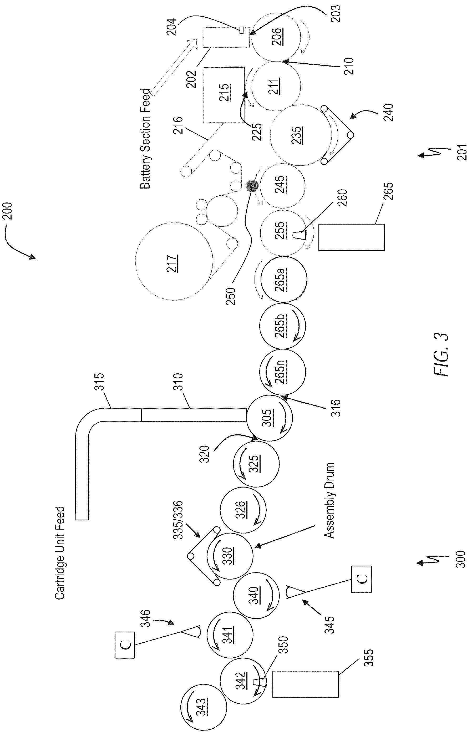 Patent US12102115 Figure 4 – Assembler system for assembling an electronic vaping article