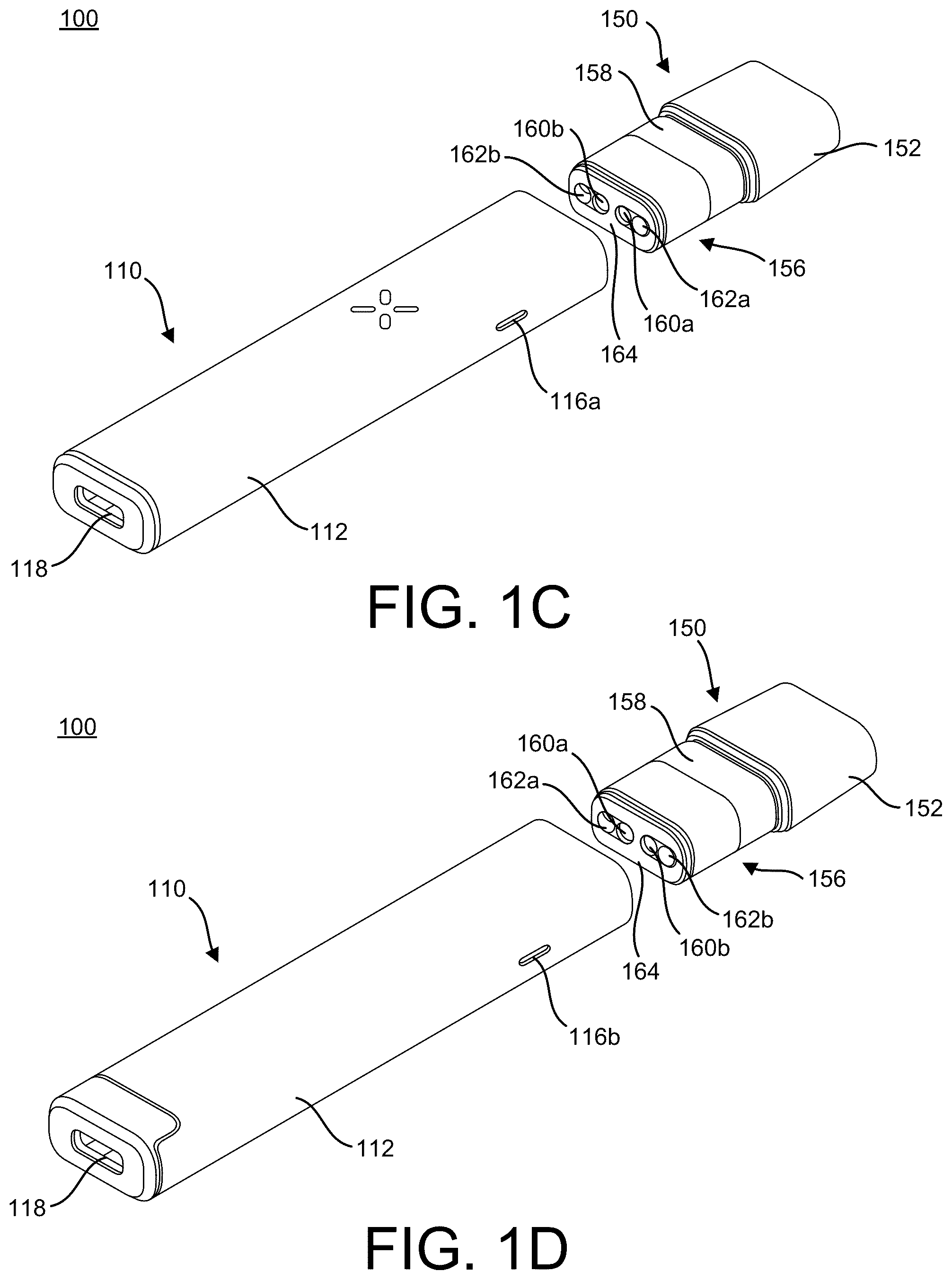 Patent US12102117 Figure 2 – Vaporizer device with differential pressure sensor