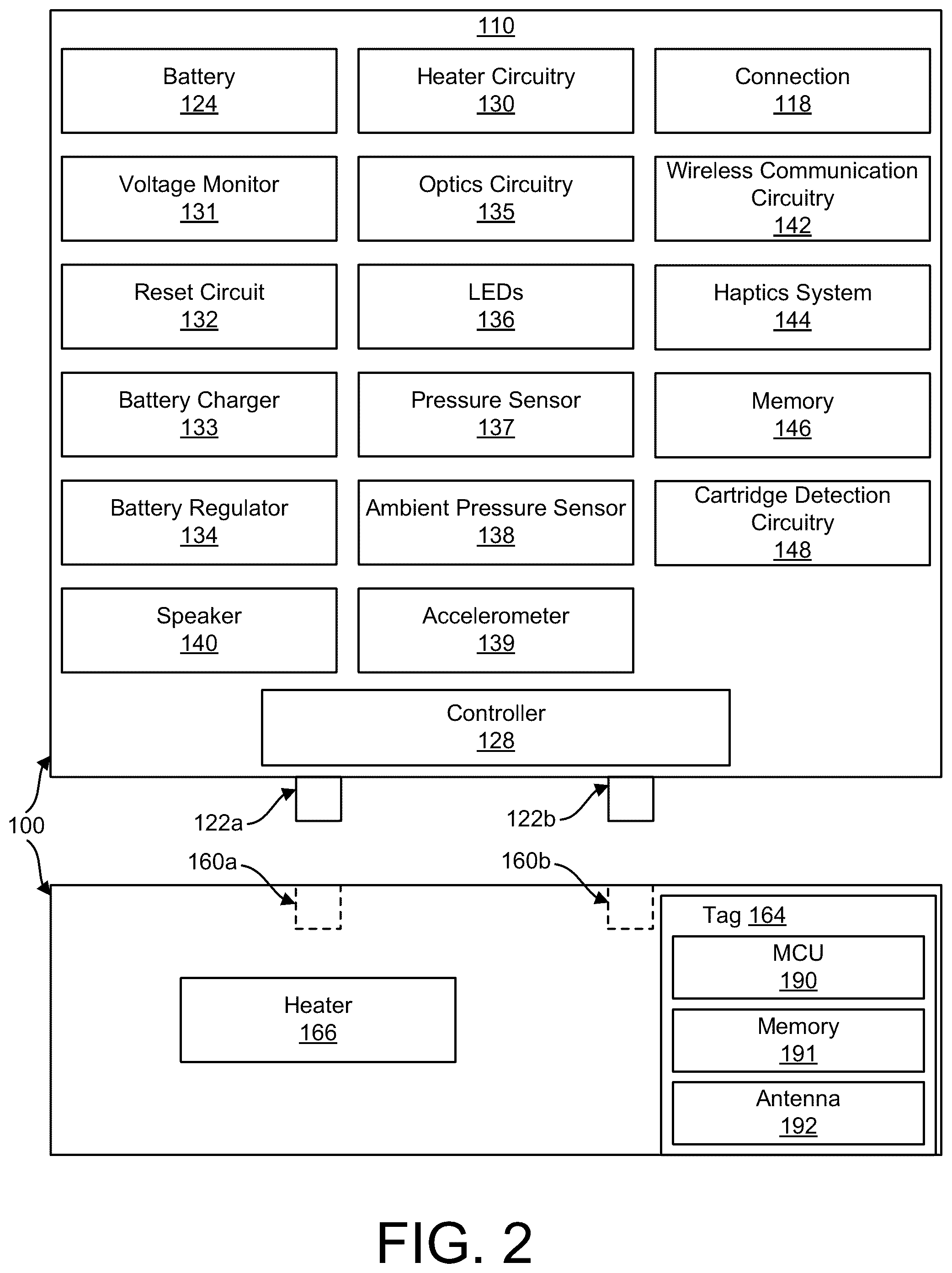 Patent US12102117 Figure 4 – Vaporizer device with differential pressure sensor