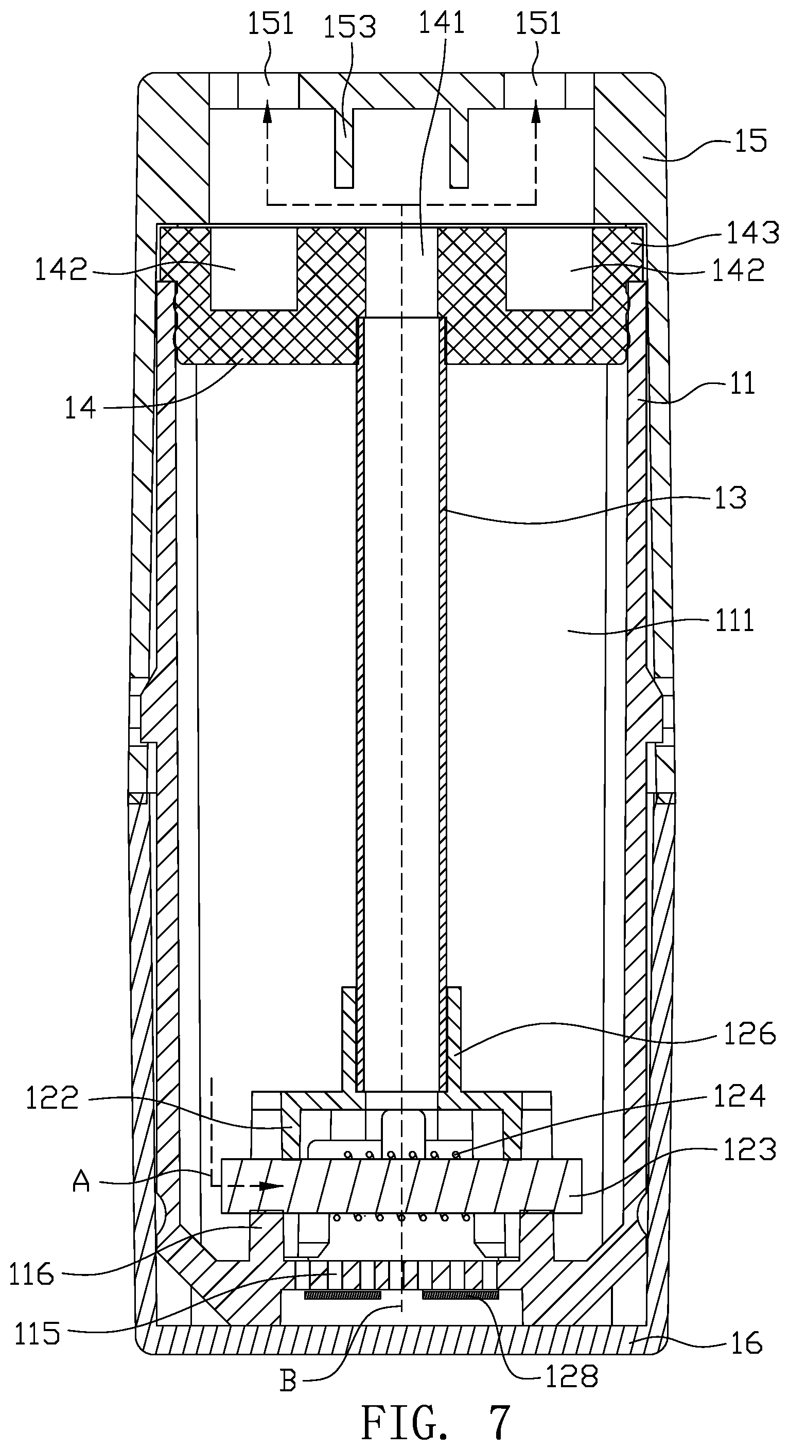 Patent US12102123 Figure 7 – Cartridge, liquid injection method, liquid injection mechanism and separating mechanism