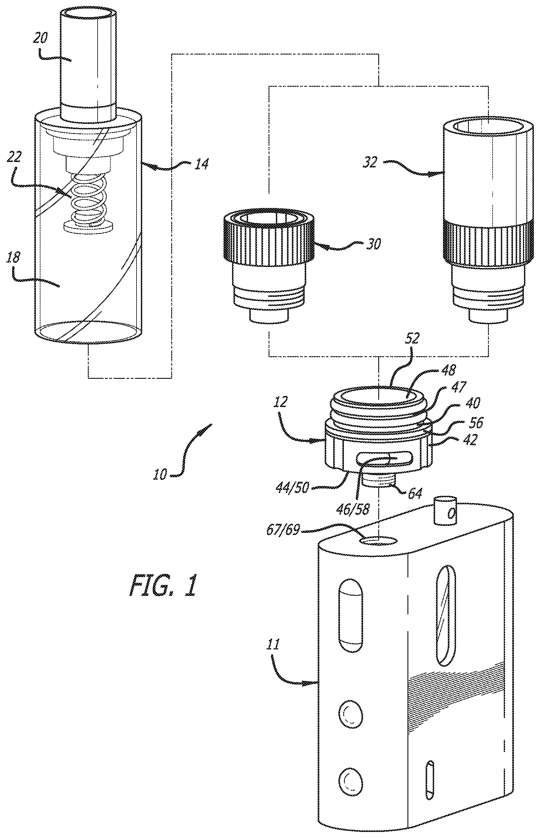 Patent US12102125 — Vaping vaporizer — Figure 1