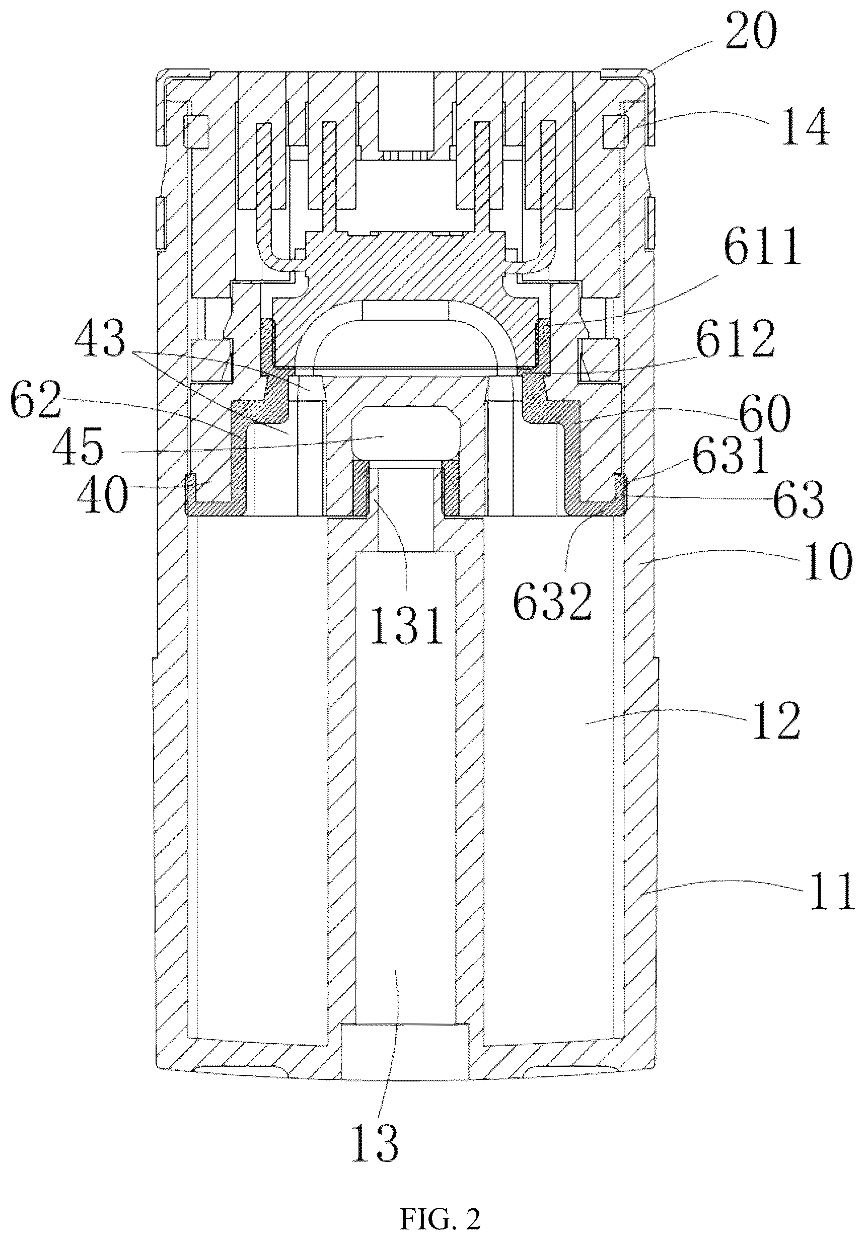 Patent US12102126 Figure 2 – Electronic atomizer, electronic atomizer assembly method, and electronic cigarette