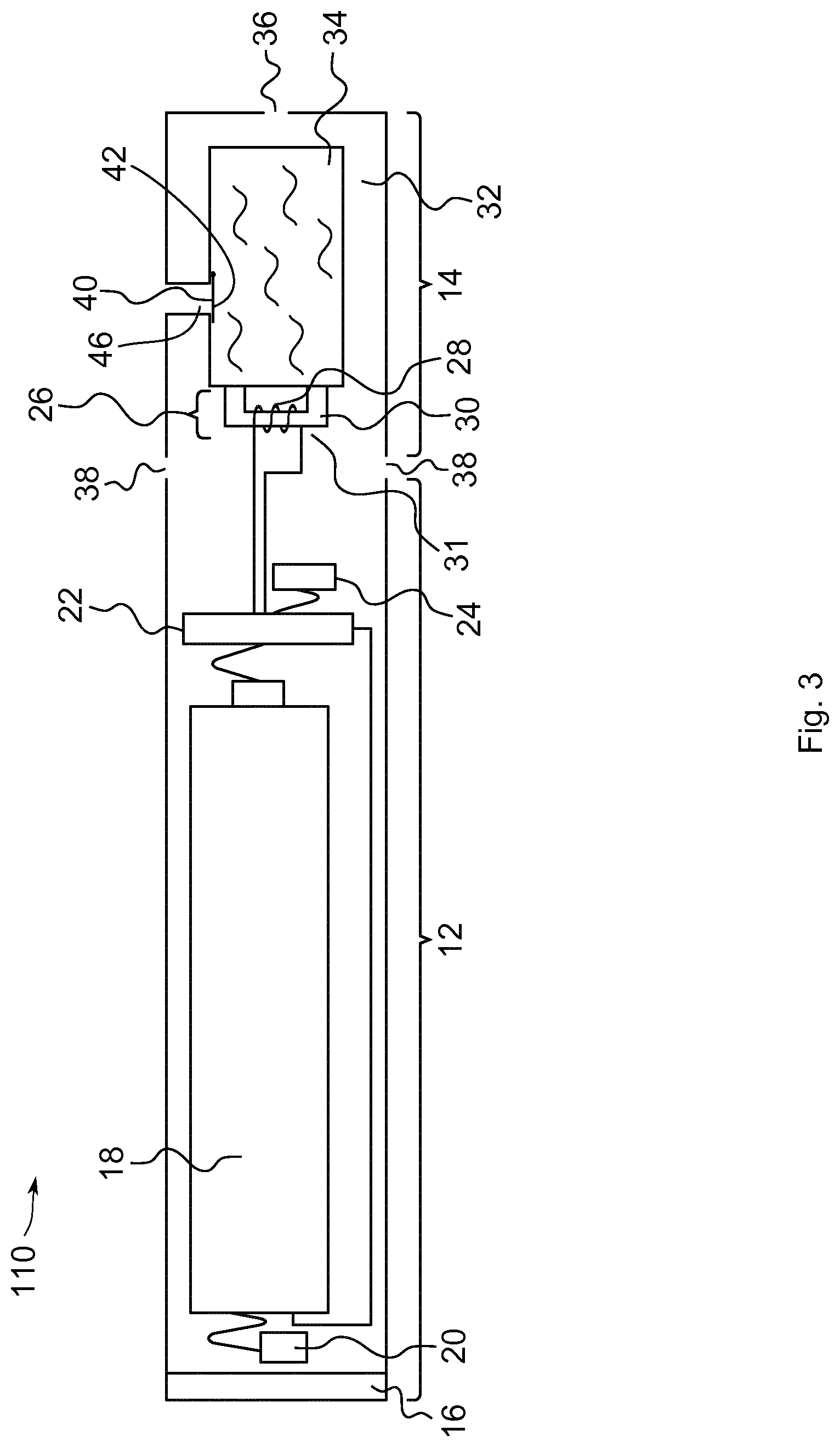 Patent US12102130 Figure 2 – Electronic smoking device with a liquid reservoir that allows the addition of additives