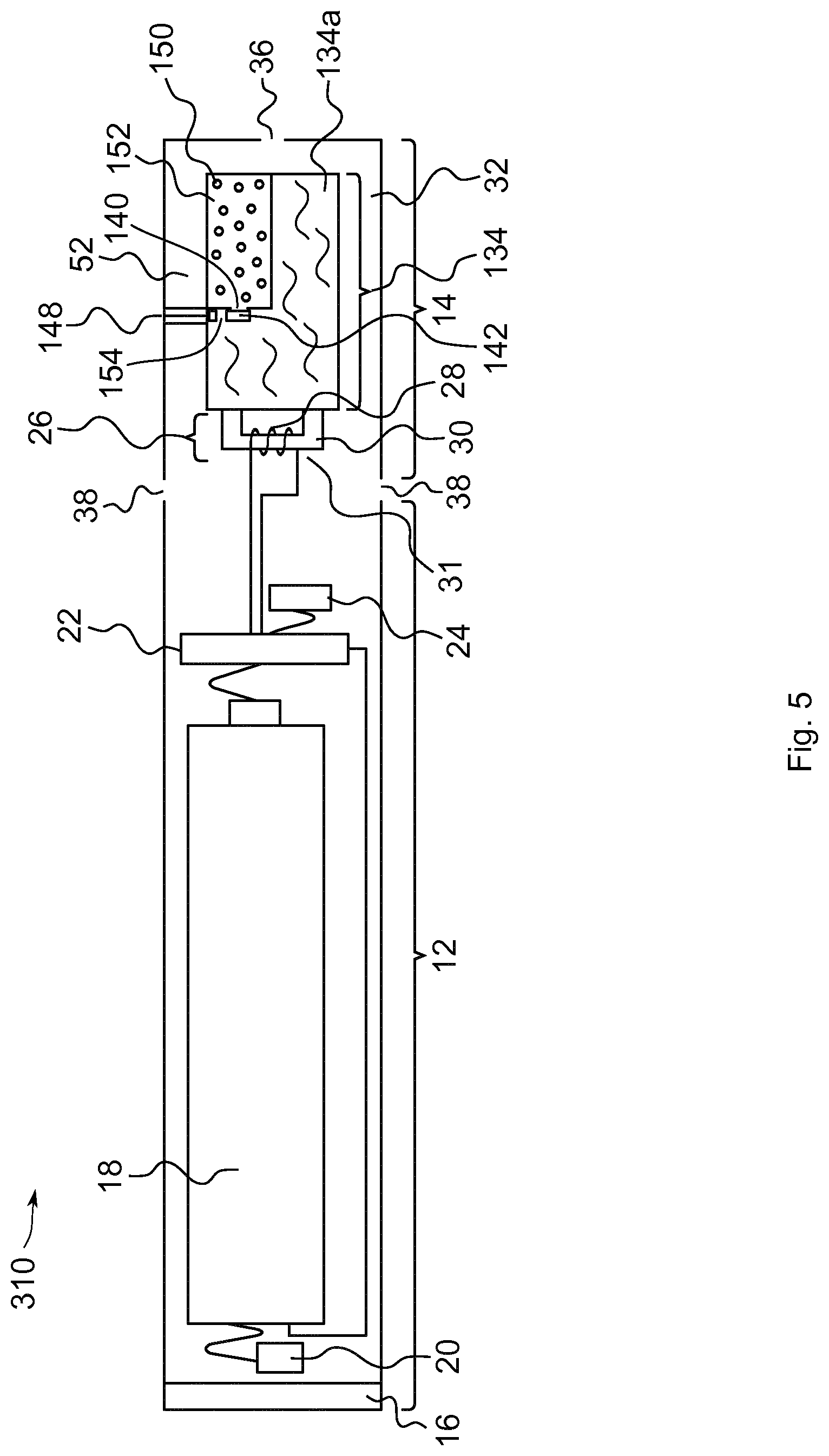 Patent US12102130 Figure 4 – Electronic smoking device with a liquid reservoir that allows the addition of additives