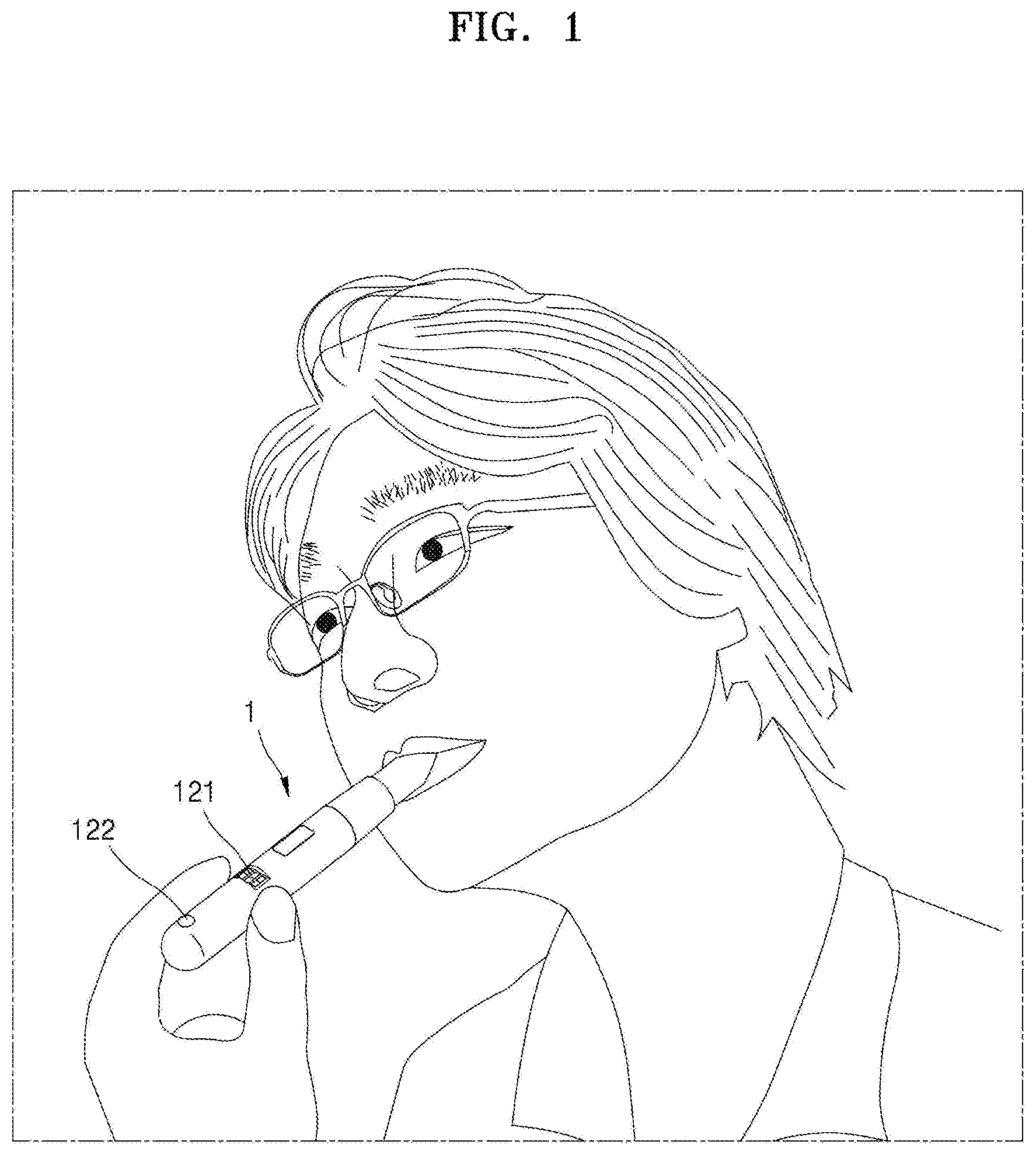Patent US12102131 Figure 1 – Aerosol generating device and method for providing adaptive feedback through puff recognition