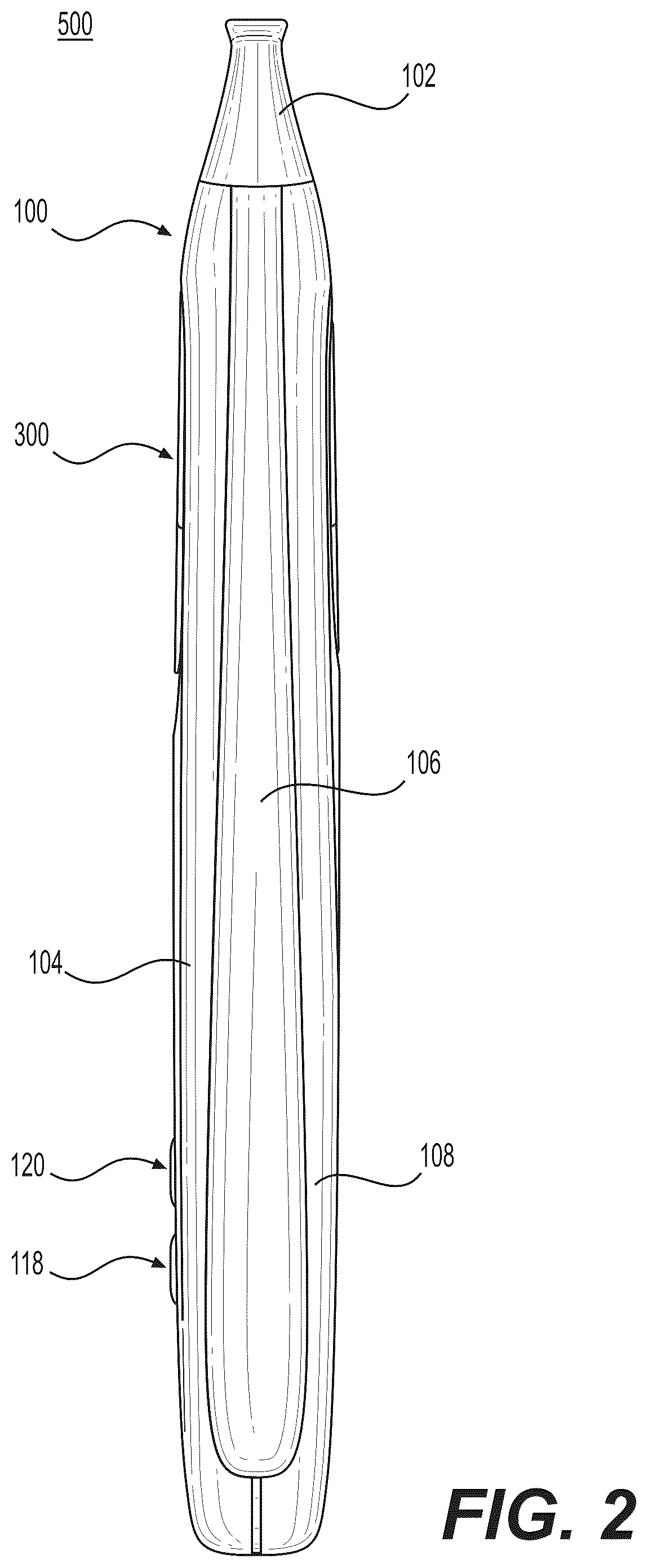 Patent US12102132 Figure 2 – Nicotine electronic vaping devices having nicotine pre-vapor formulation level detection and auto shutdown