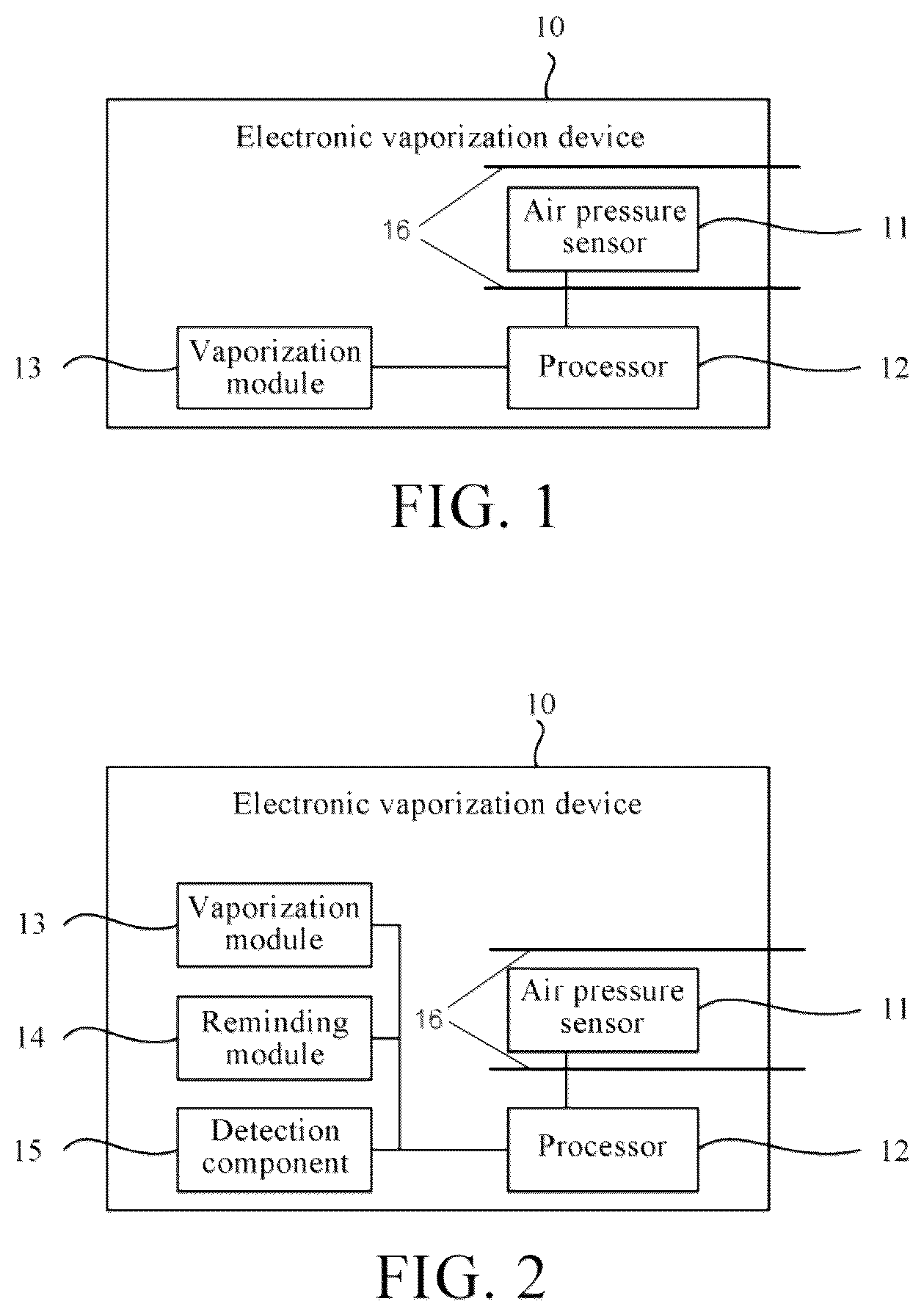 Patent US12102133 — Electronic atomization device and method for detecting intake amount of aerosol-forming matrix thereof — Figure 1
