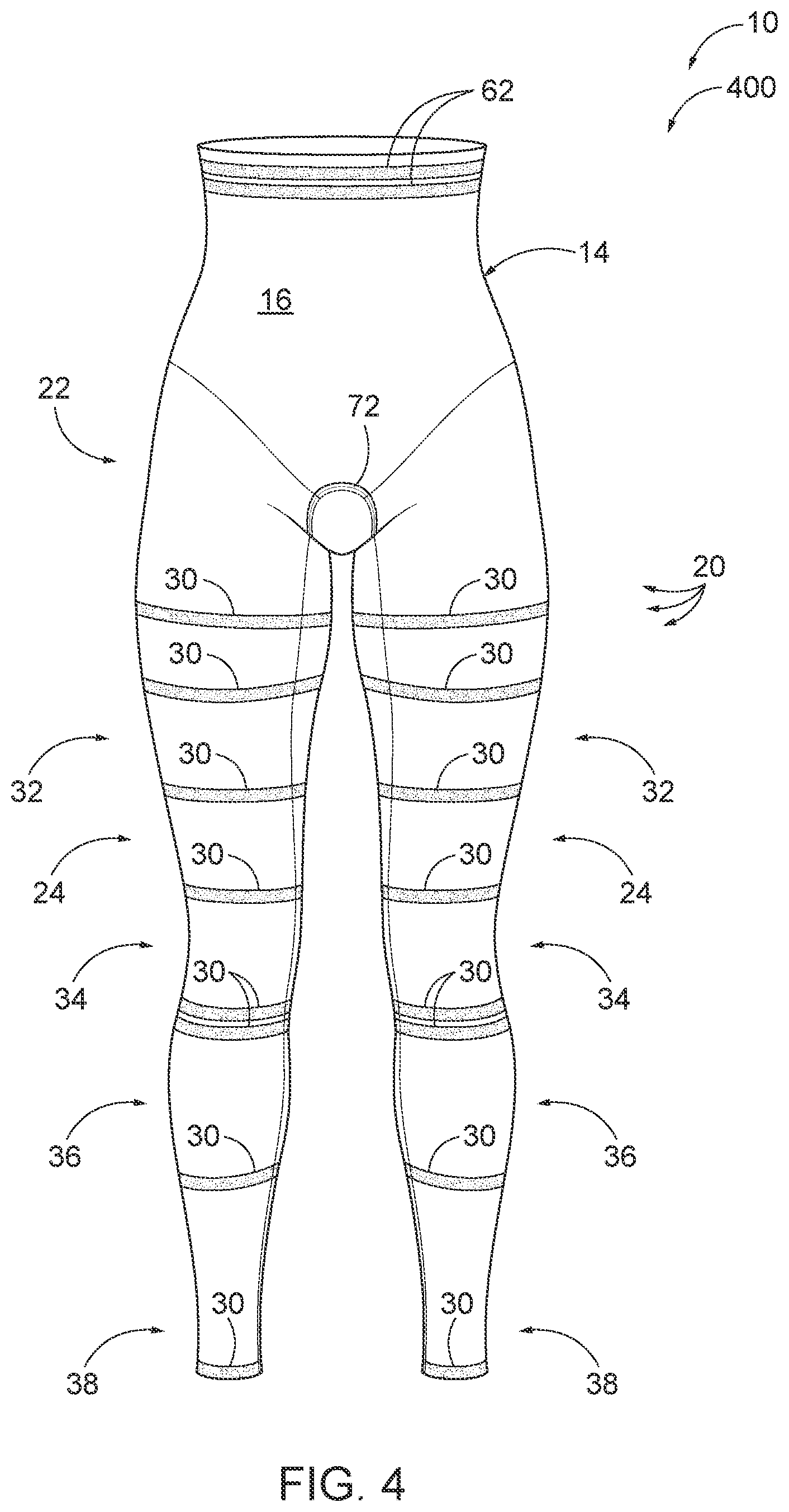 Patent US12102138 Figure 4 – Customizable shapewear