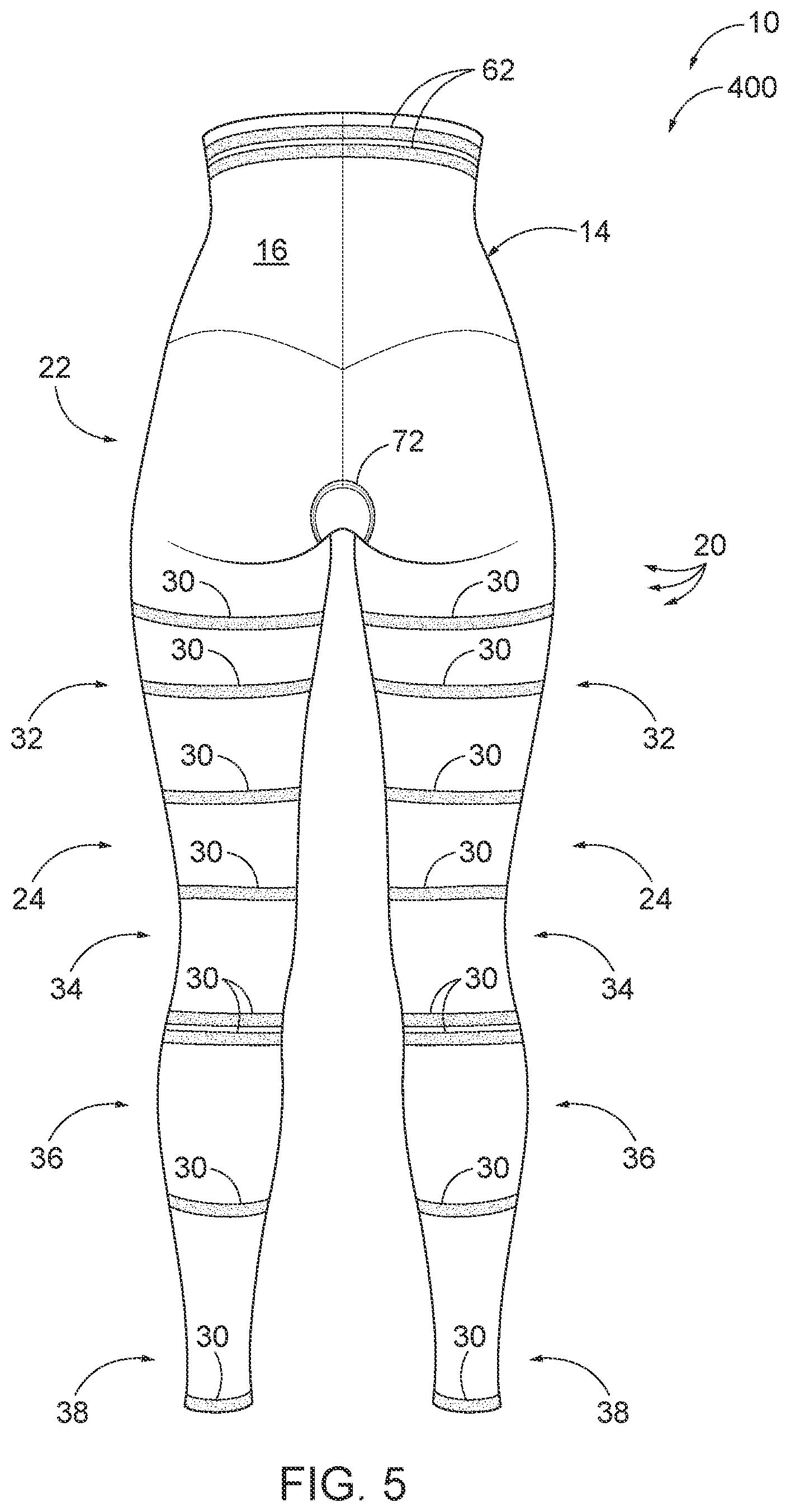 Patent US12102138 Figure 5 – Customizable shapewear
