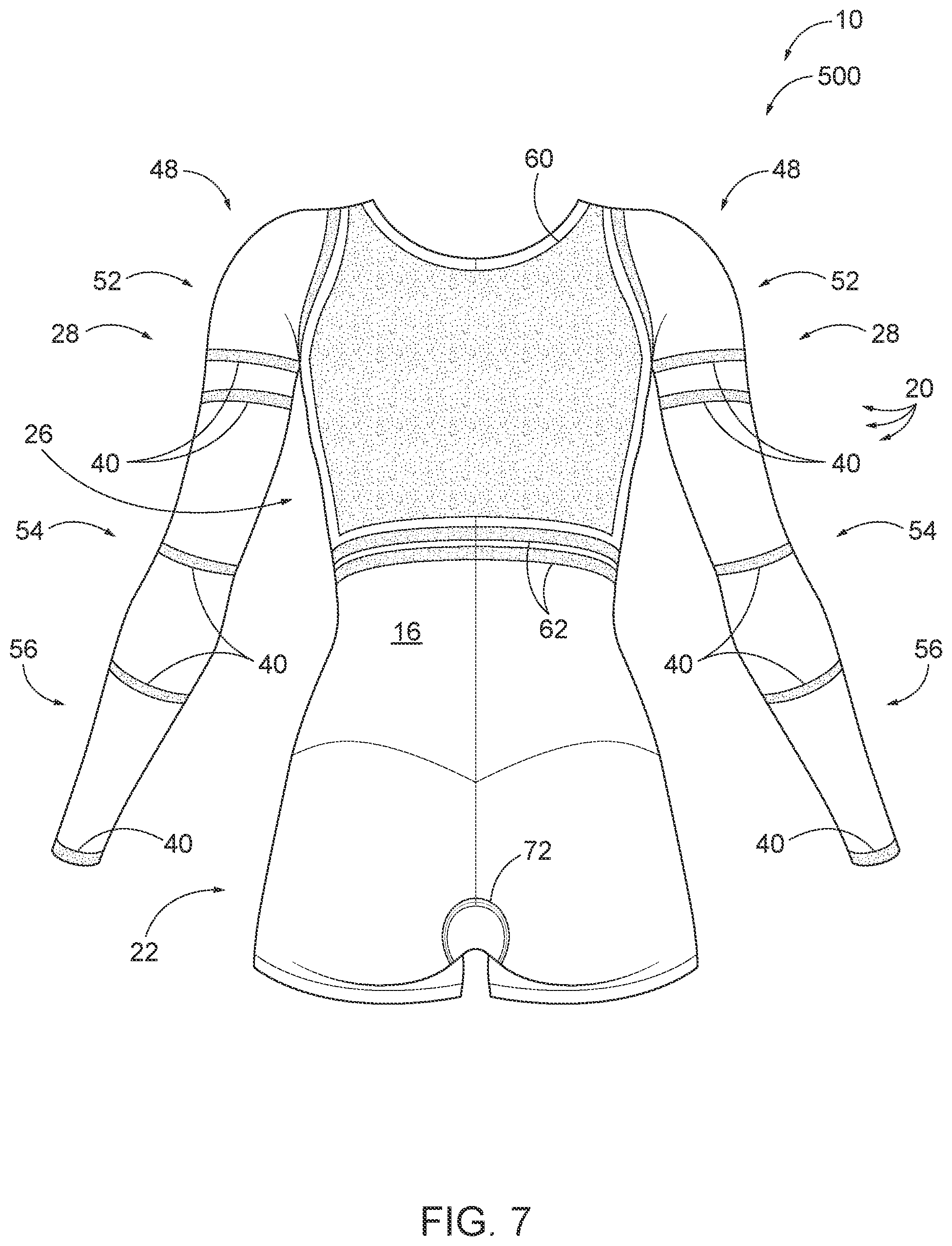 Patent US12102138 Figure 7 – Customizable shapewear