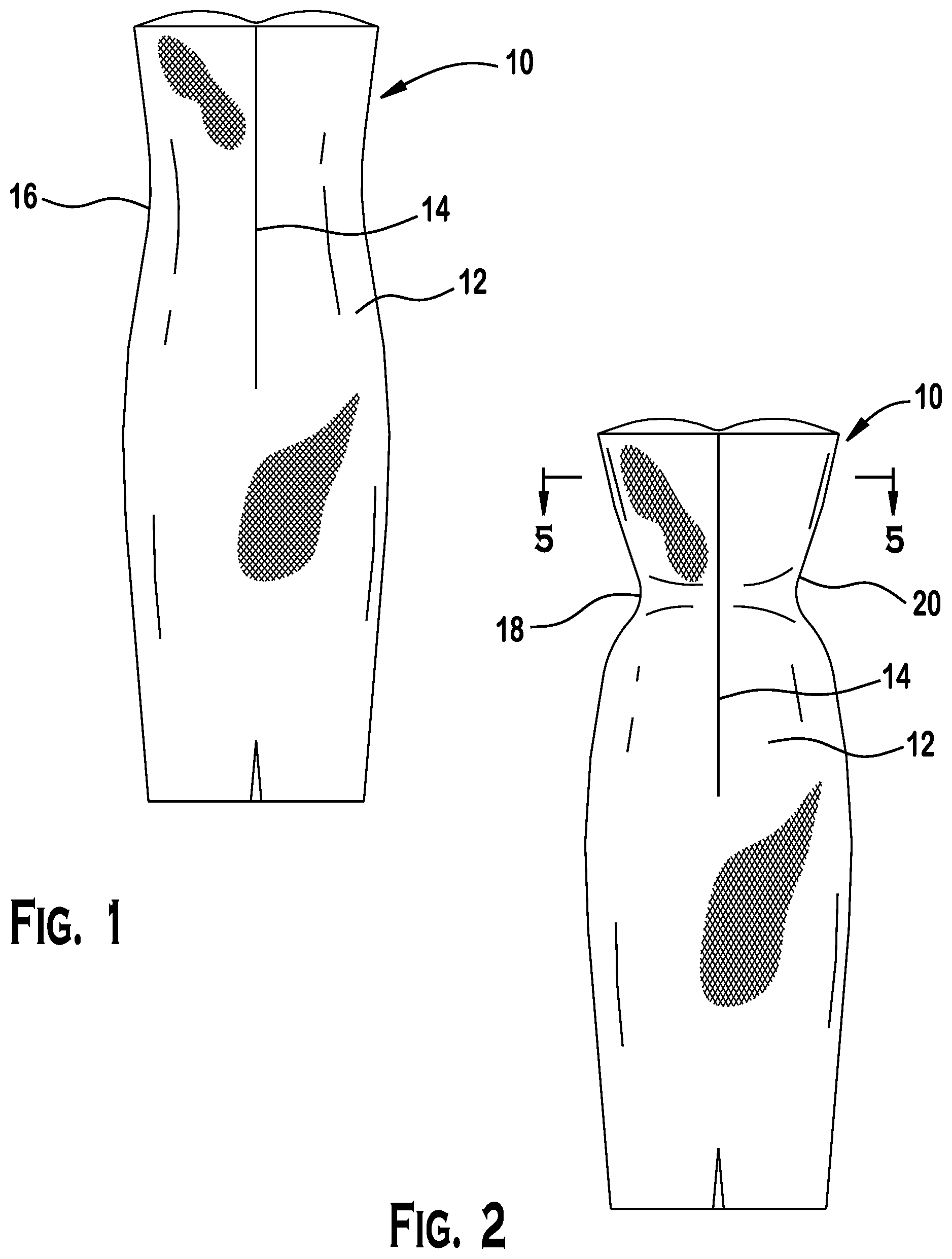 Patent US12102139 Figure 1 – Adjustable intra-clothing device for supporting at least a portion of a torso of a person, an article of clothing for supporting at least a portion of a torso of a person, and an adjustable corset for supporting at least a portion of a torso of a person