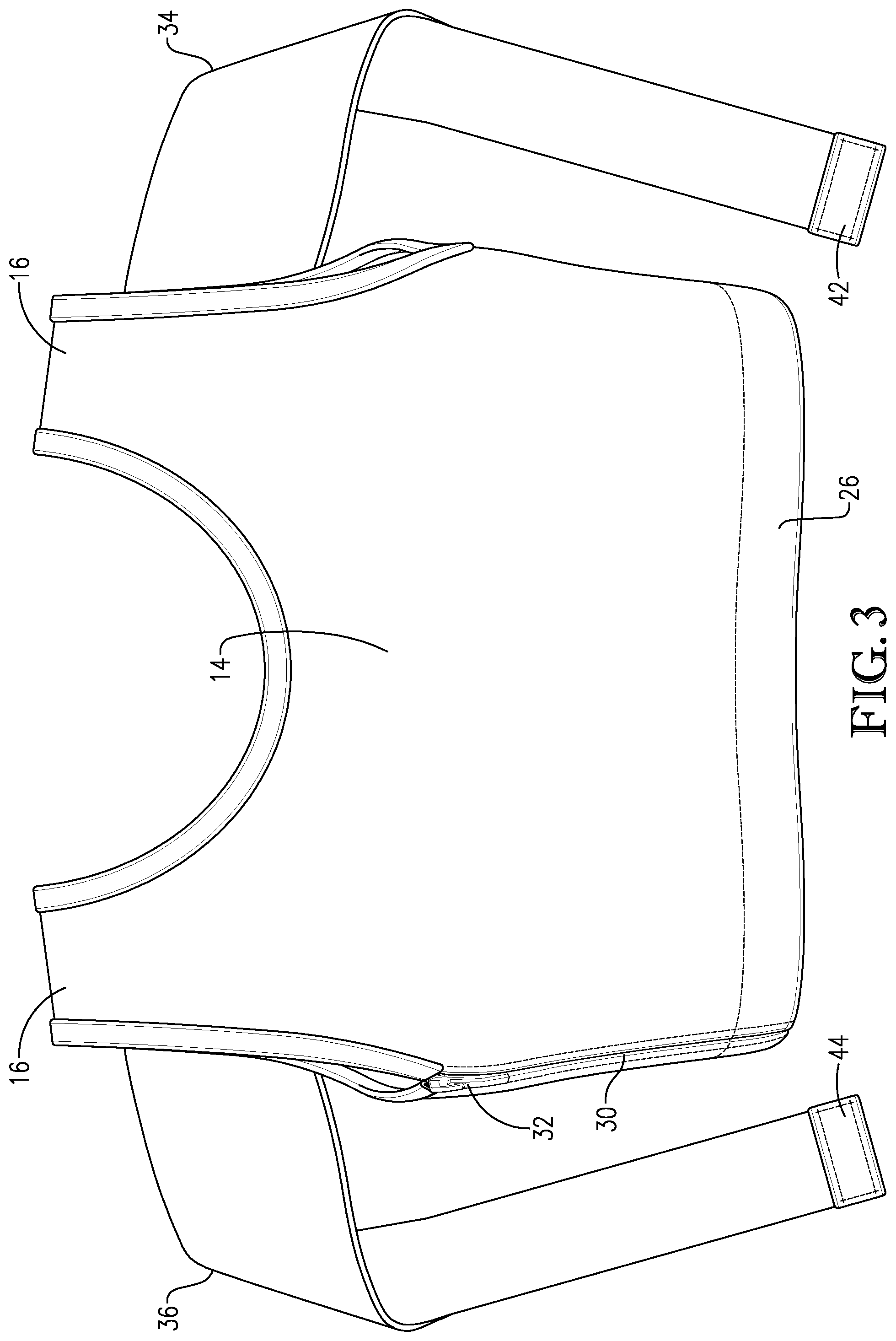 Patent US12102140 Figure 3 – Supportive undergarment and sports bra system
