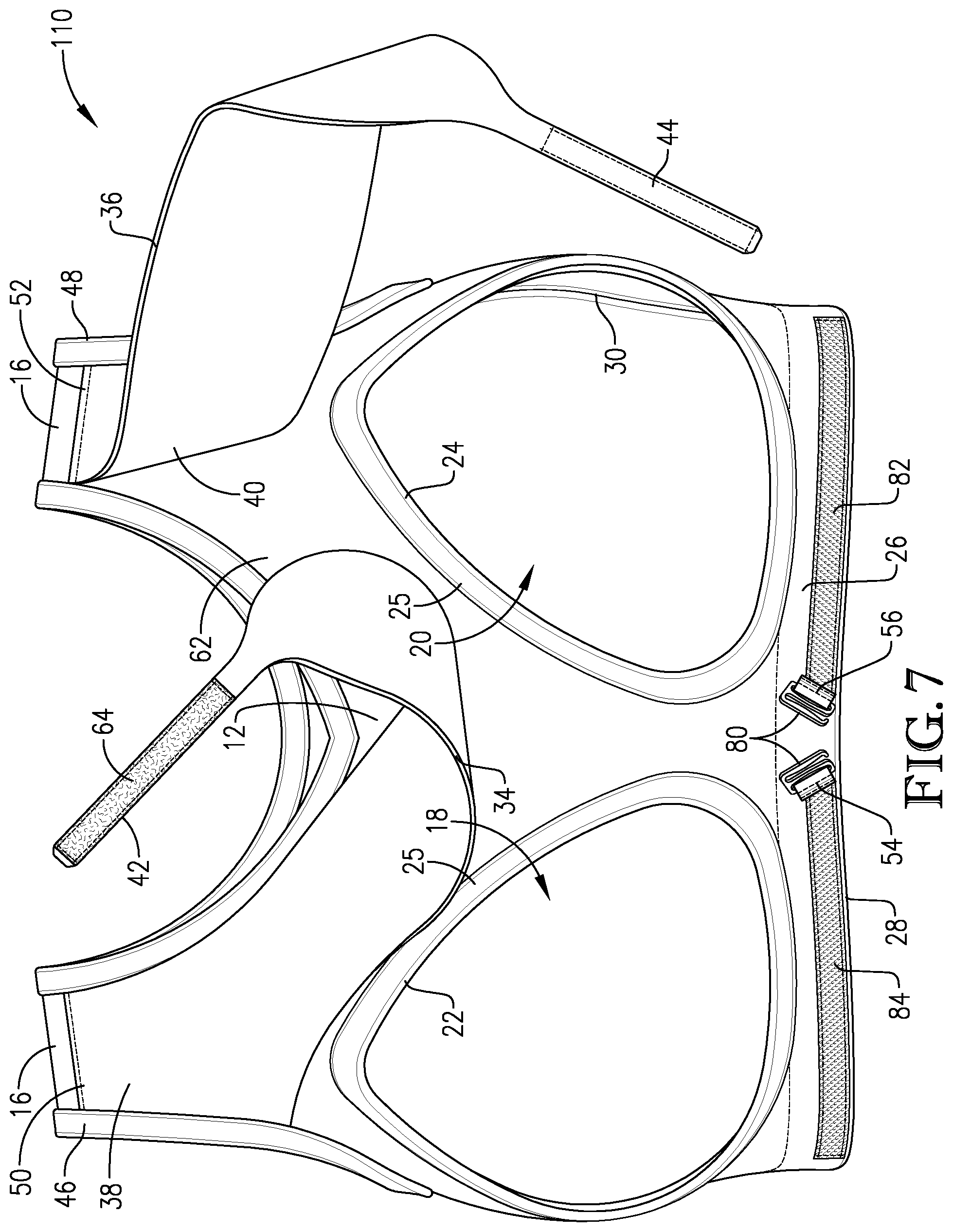 Patent US12102140 Figure 7 – Supportive undergarment and sports bra system