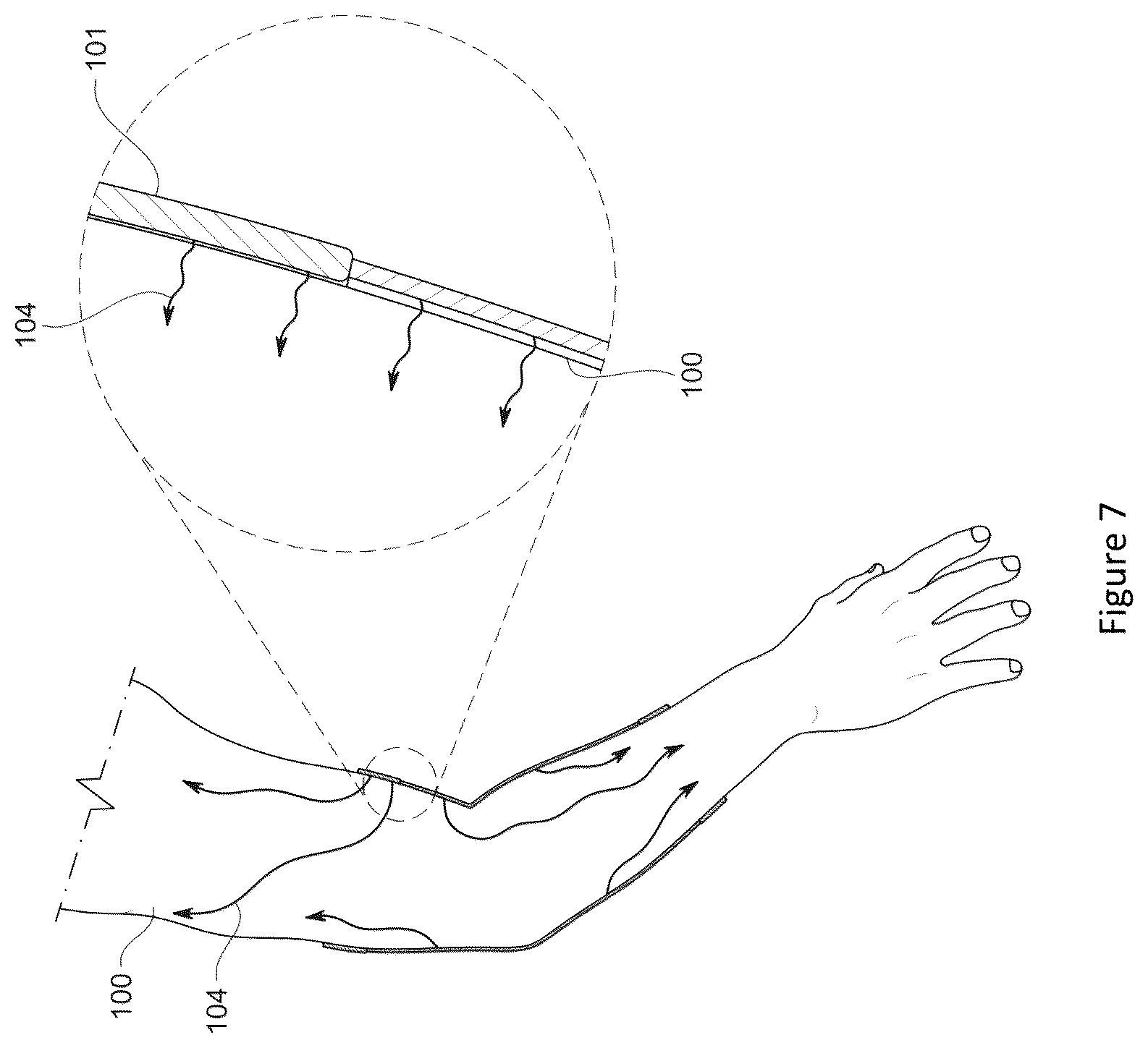 Patent US12102145 Figure 7 – Material and apparel that positively affect the health and wellbeing of a mammal