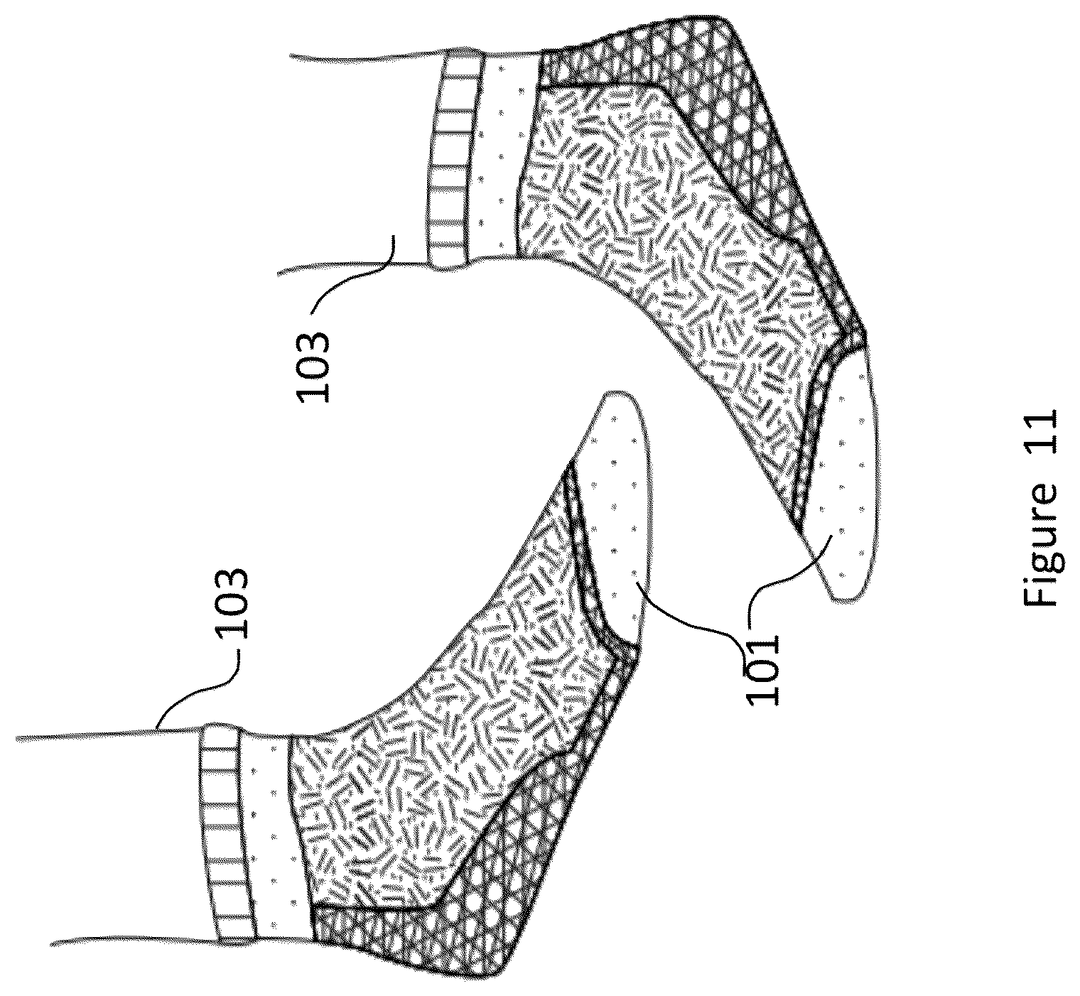 Patent US12102145 Figure 11 – Material and apparel that positively affect the health and wellbeing of a mammal
