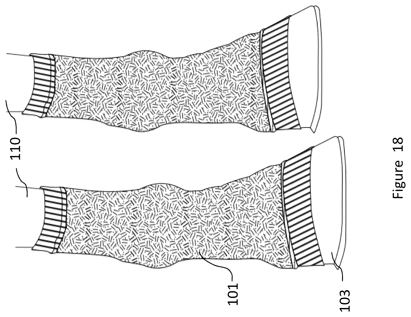 Patent US12102145 Figure 18 – Material and apparel that positively affect the health and wellbeing of a mammal
