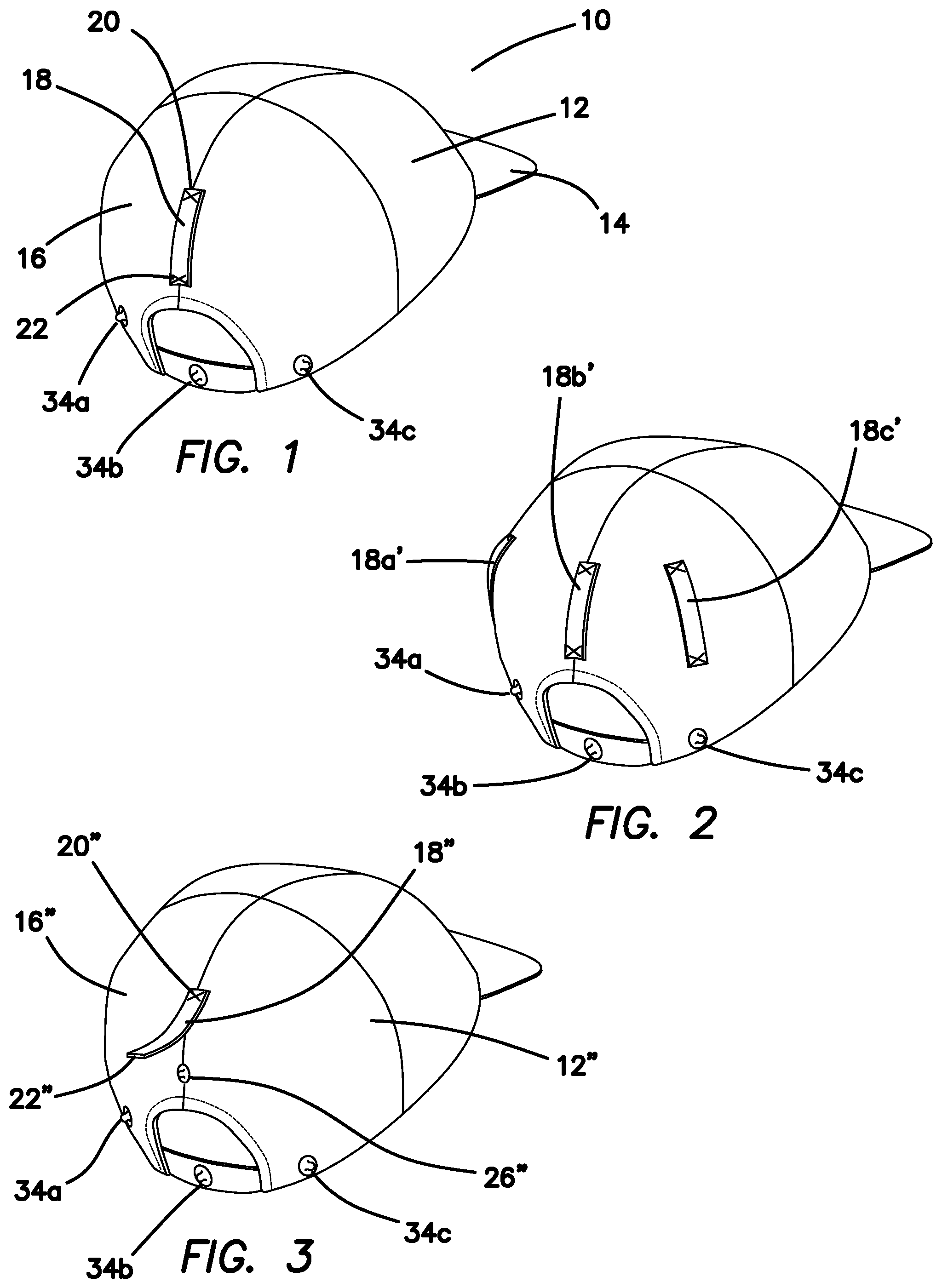 Patent US12102156 Figure 1 – Securable hat assembly