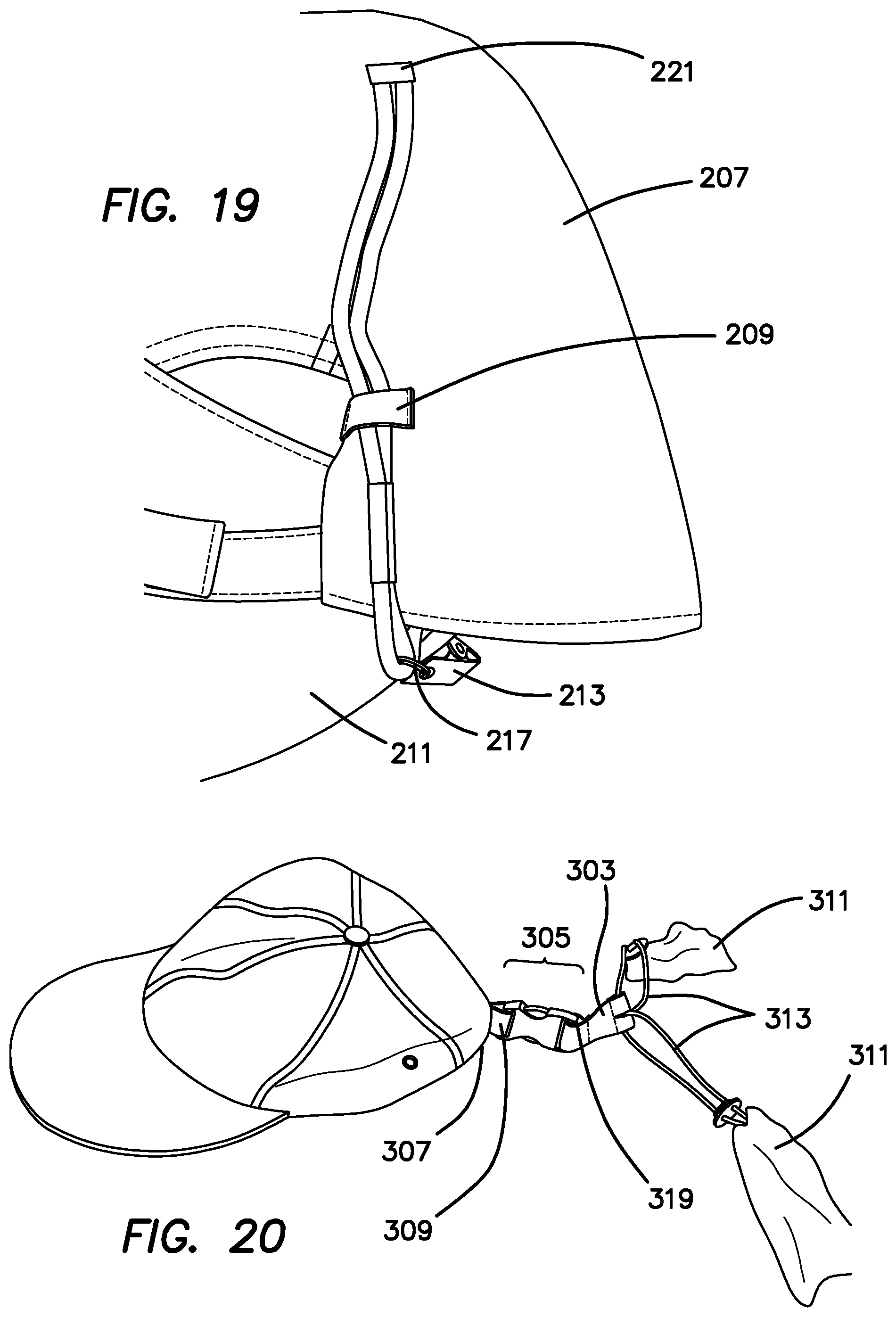 Patent US12102156 Figure 9 – Securable hat assembly