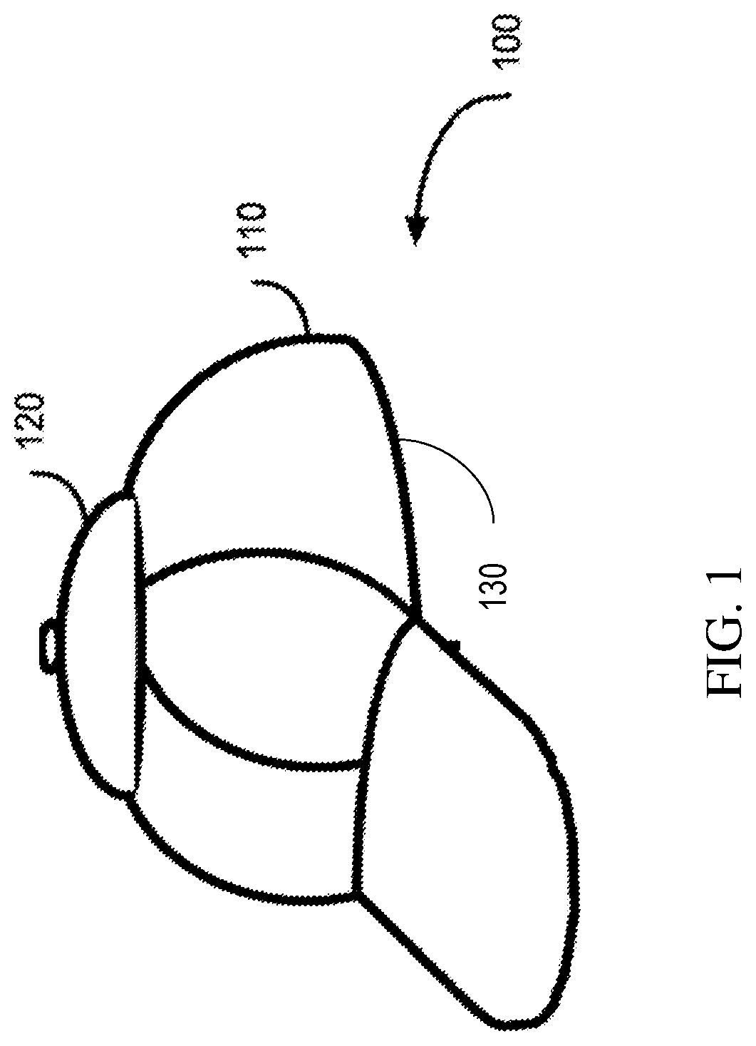 Patent US12102157 Figure 1 – Head covering system with firearm storage