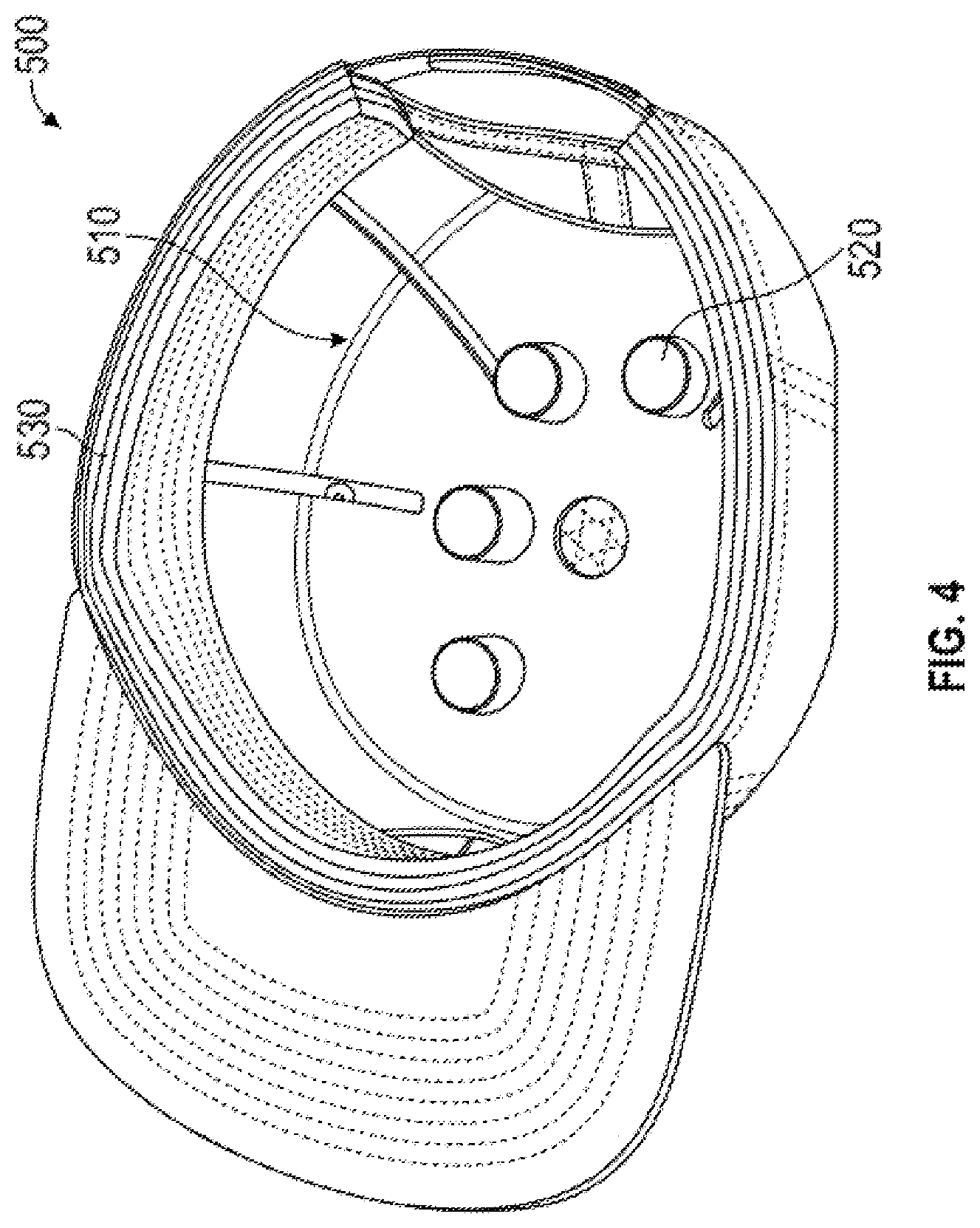 Patent US12102157 Figure 4 – Head covering system with firearm storage