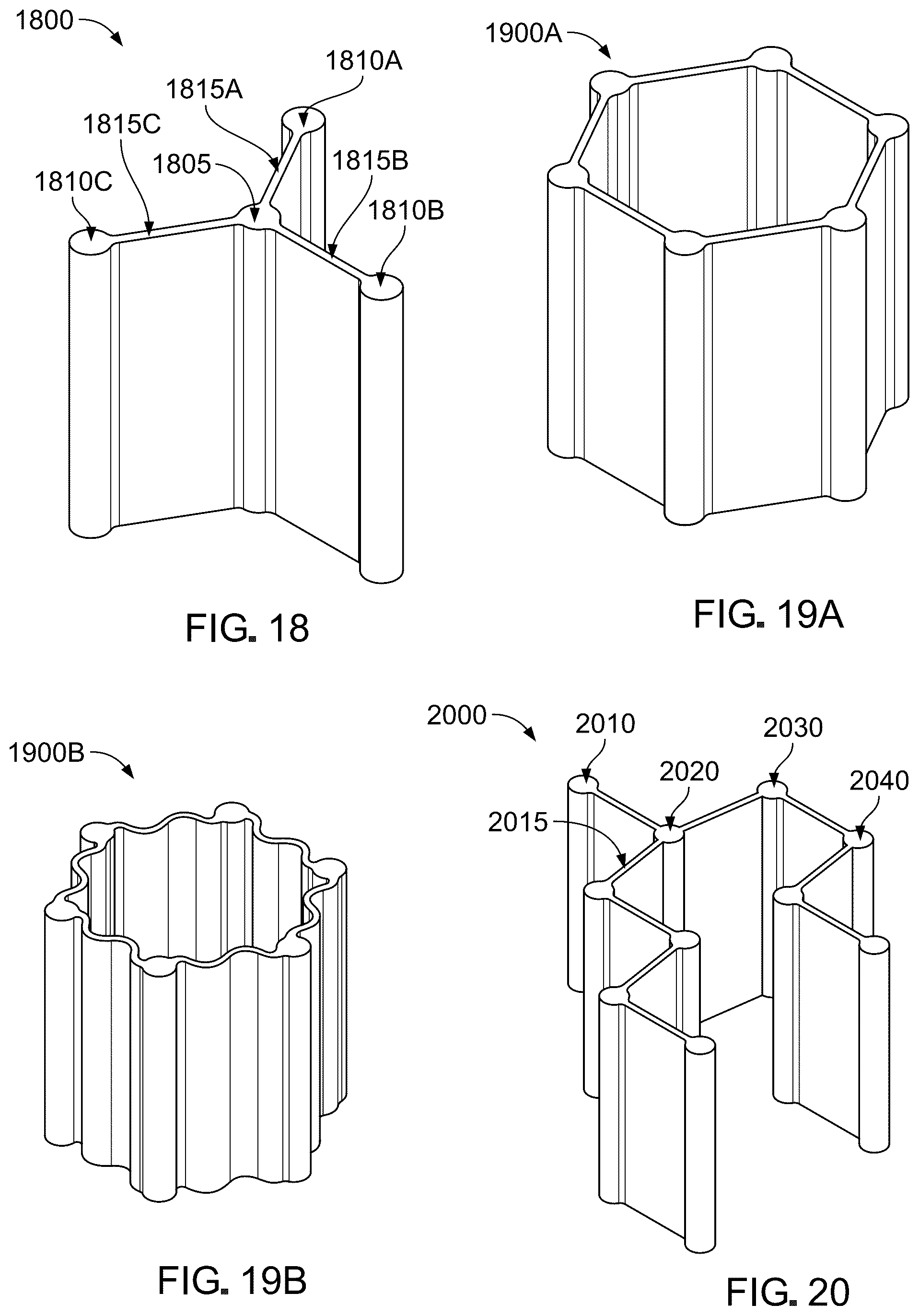 Patent US12102159 Figure 13 – Impact absorbing structures for athletic helmet