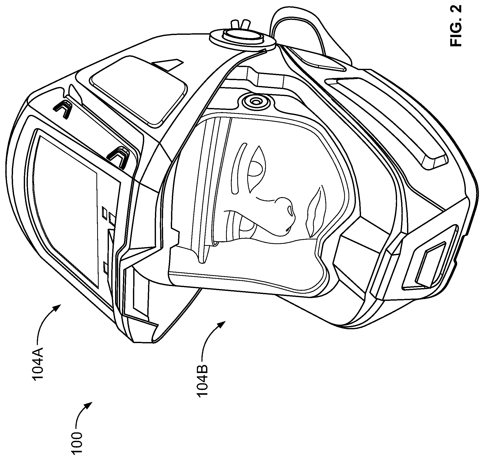 Patent US12102162 Figure 2 – Method and apparatus for head protection and providing air flow