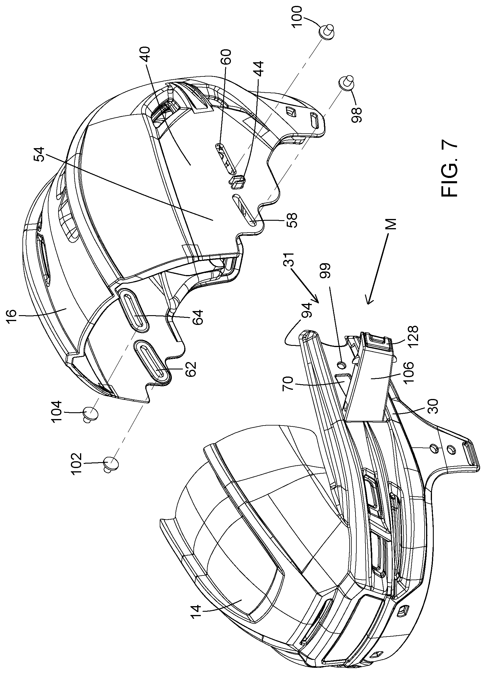 Patent US12102165 Figure 6 – Adjustable sport helmet