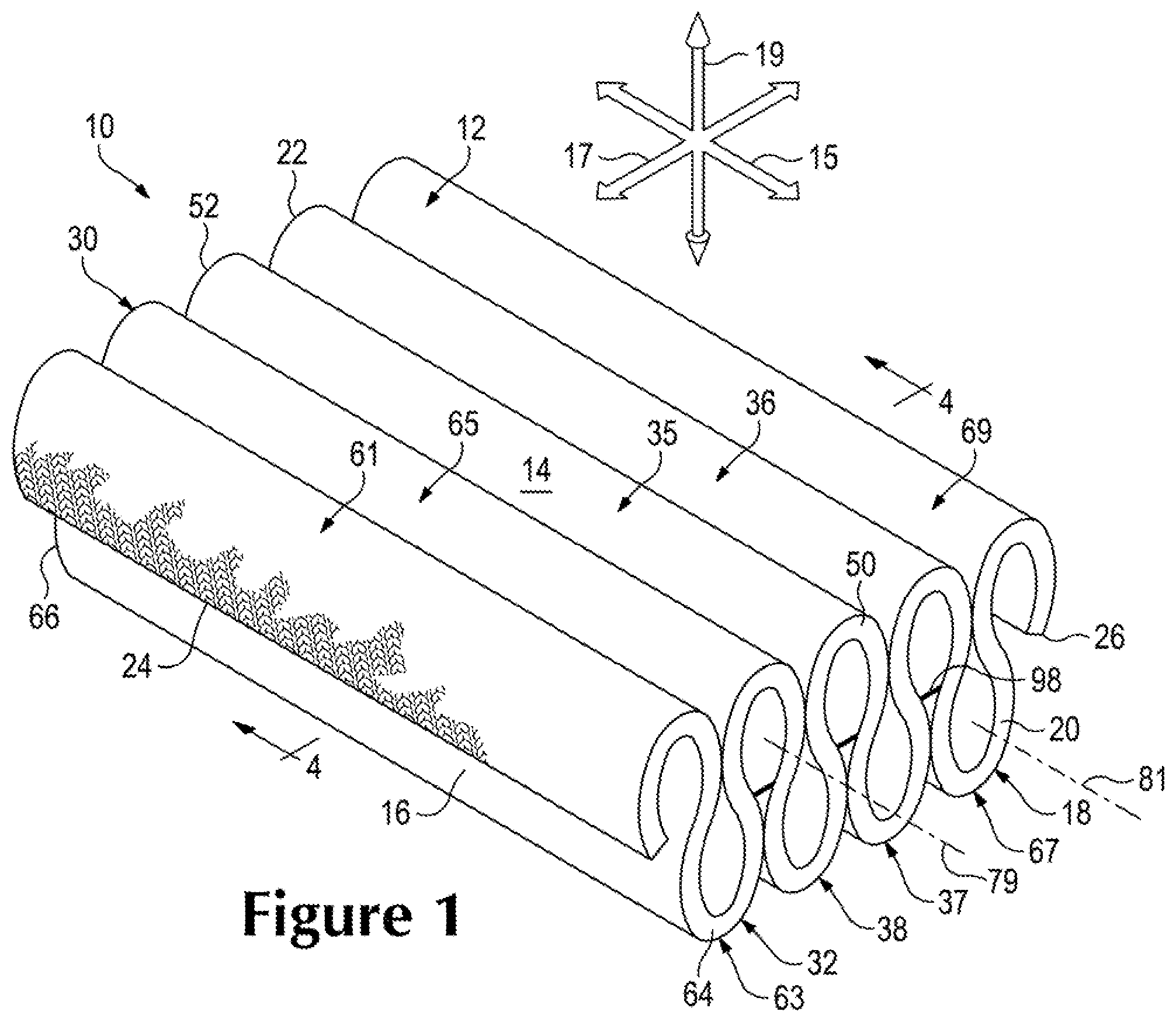 Patent US12102167 Figure 1 – Resilient knitted component with wave features