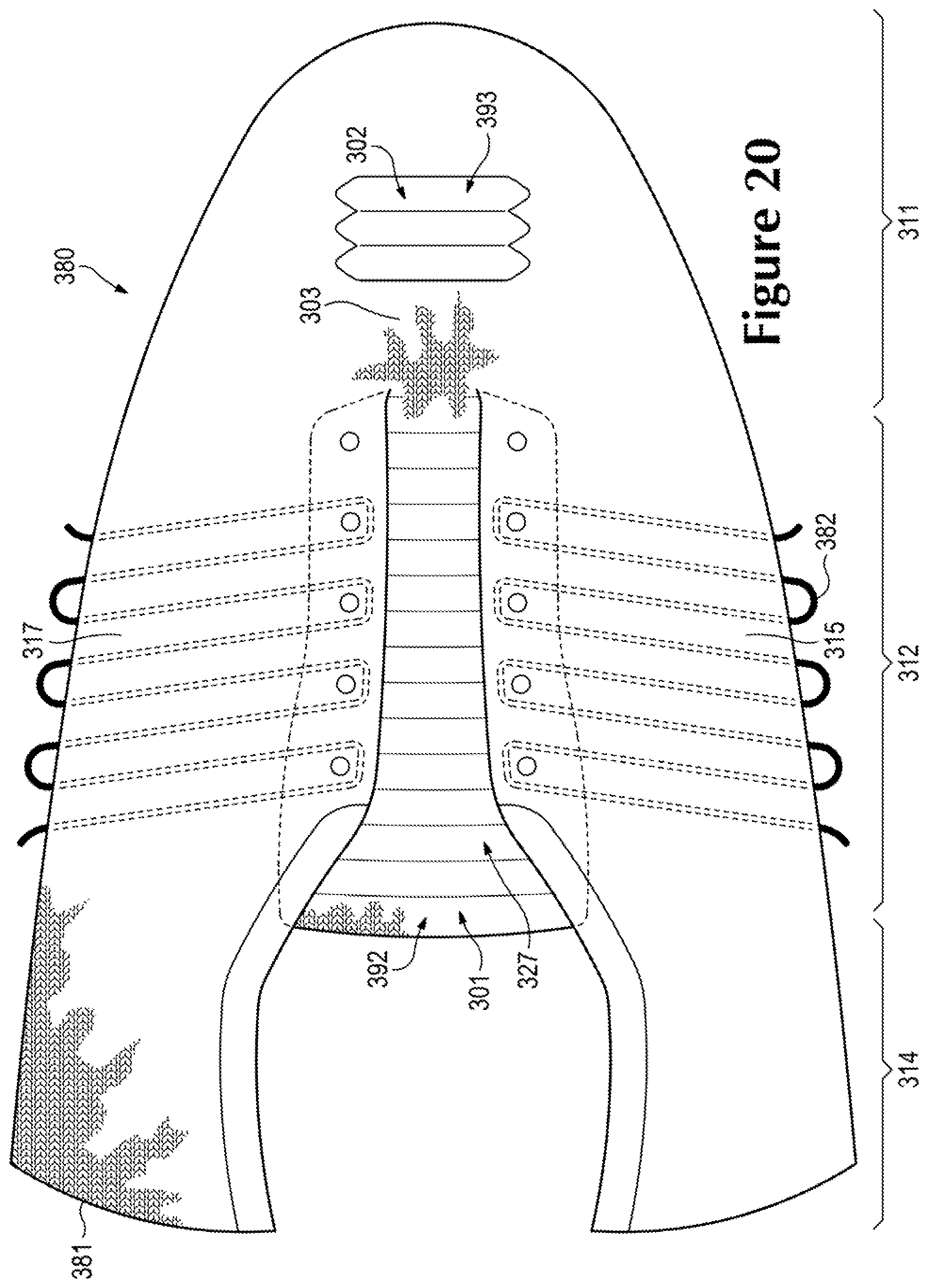 Patent US12102167 Figure 18 – Resilient knitted component with wave features