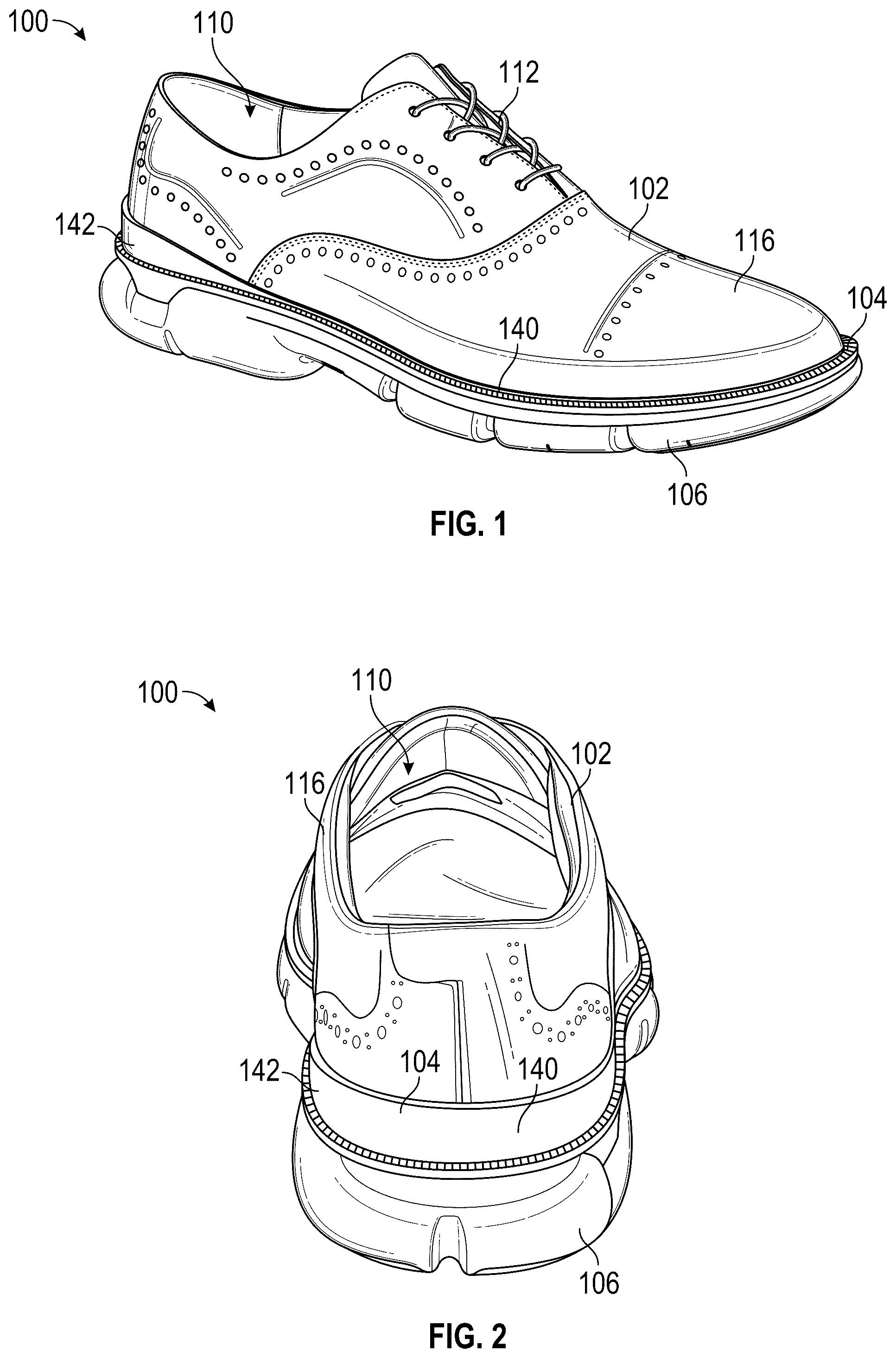 Patent US12102169 Figure 1 – Chassis system for footwear