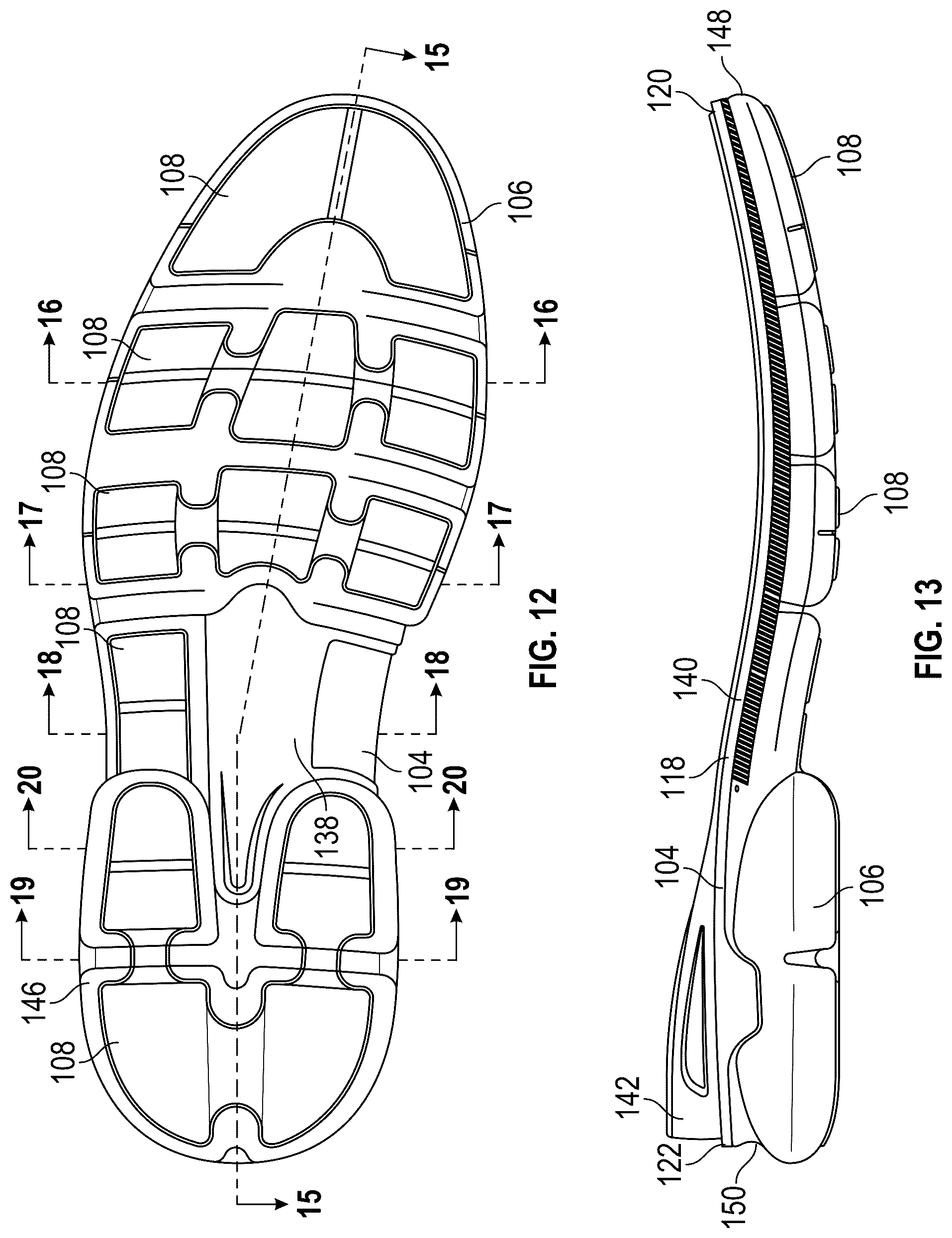 Patent US12102169 Figure 7 – Chassis system for footwear