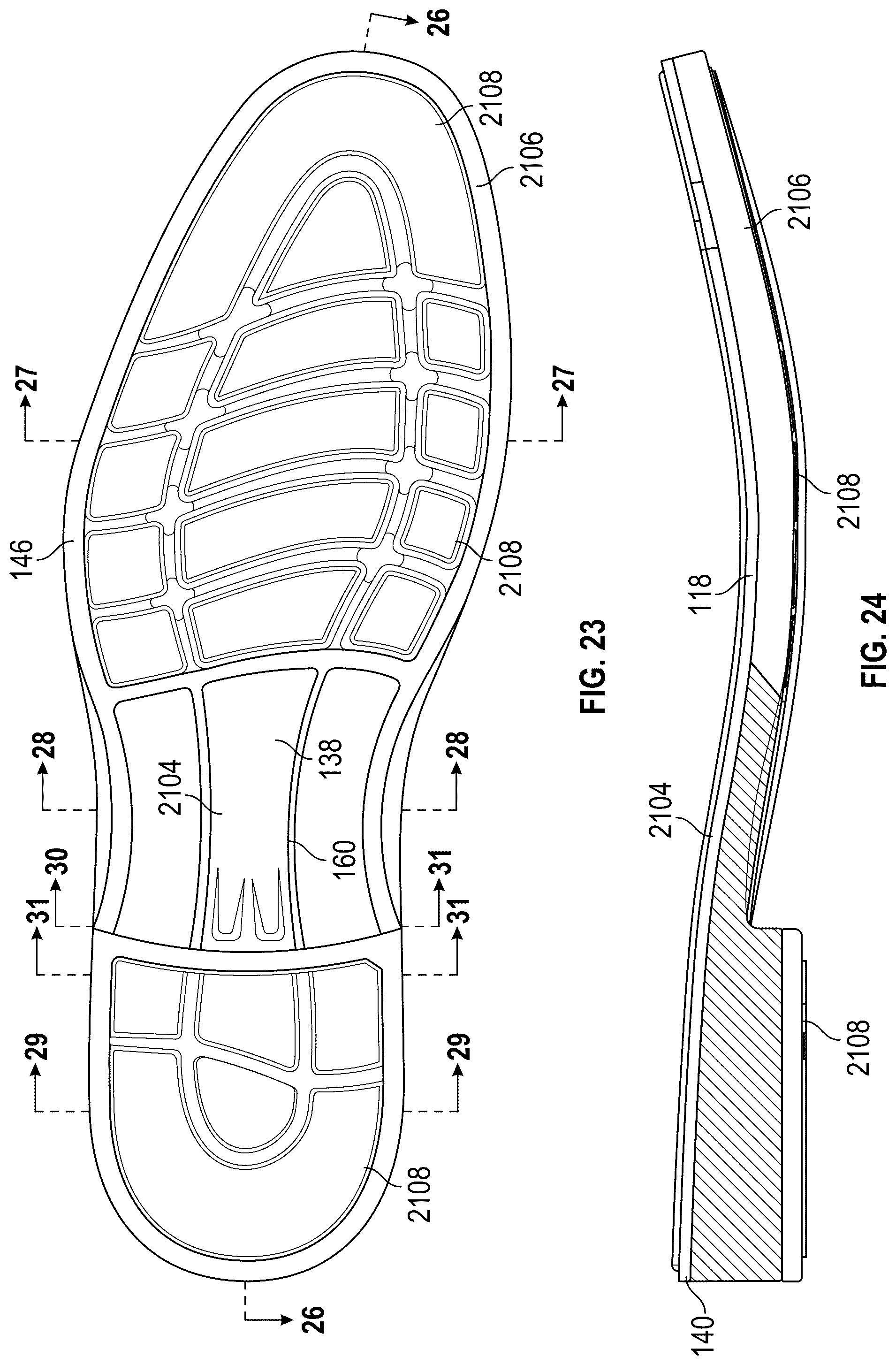 Patent US12102169 Figure 12 – Chassis system for footwear