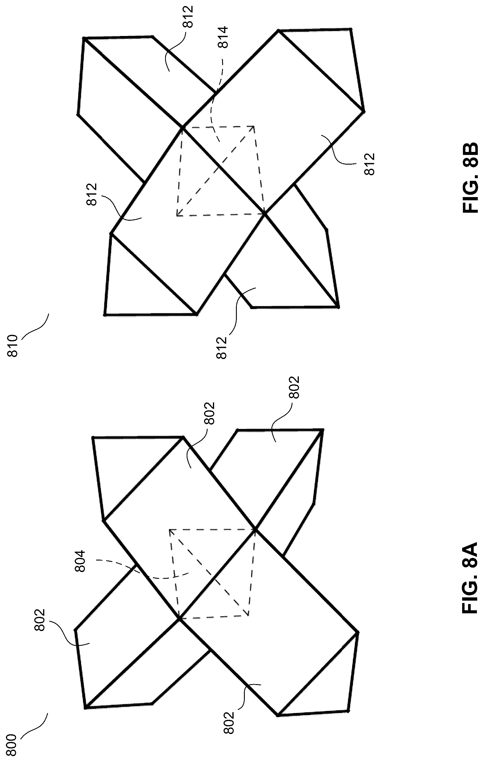 Patent US12102172 Figure 8 – Footwear midsole with warped lattice structure and method of making the same
