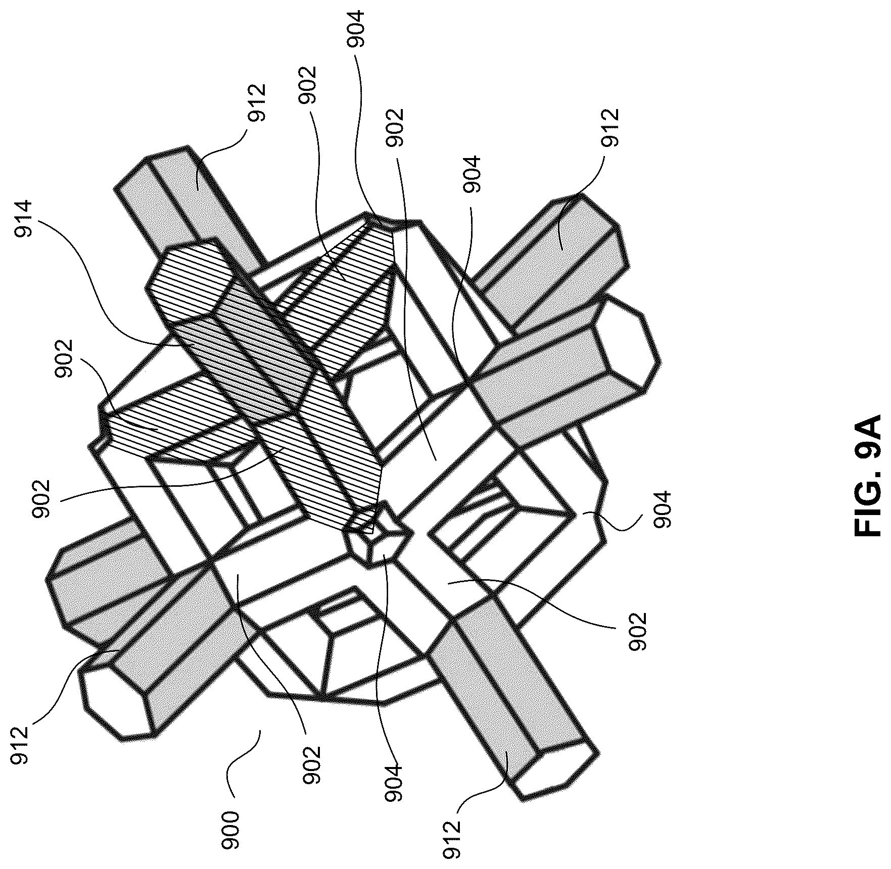 Patent US12102172 Figure 9 – Footwear midsole with warped lattice structure and method of making the same