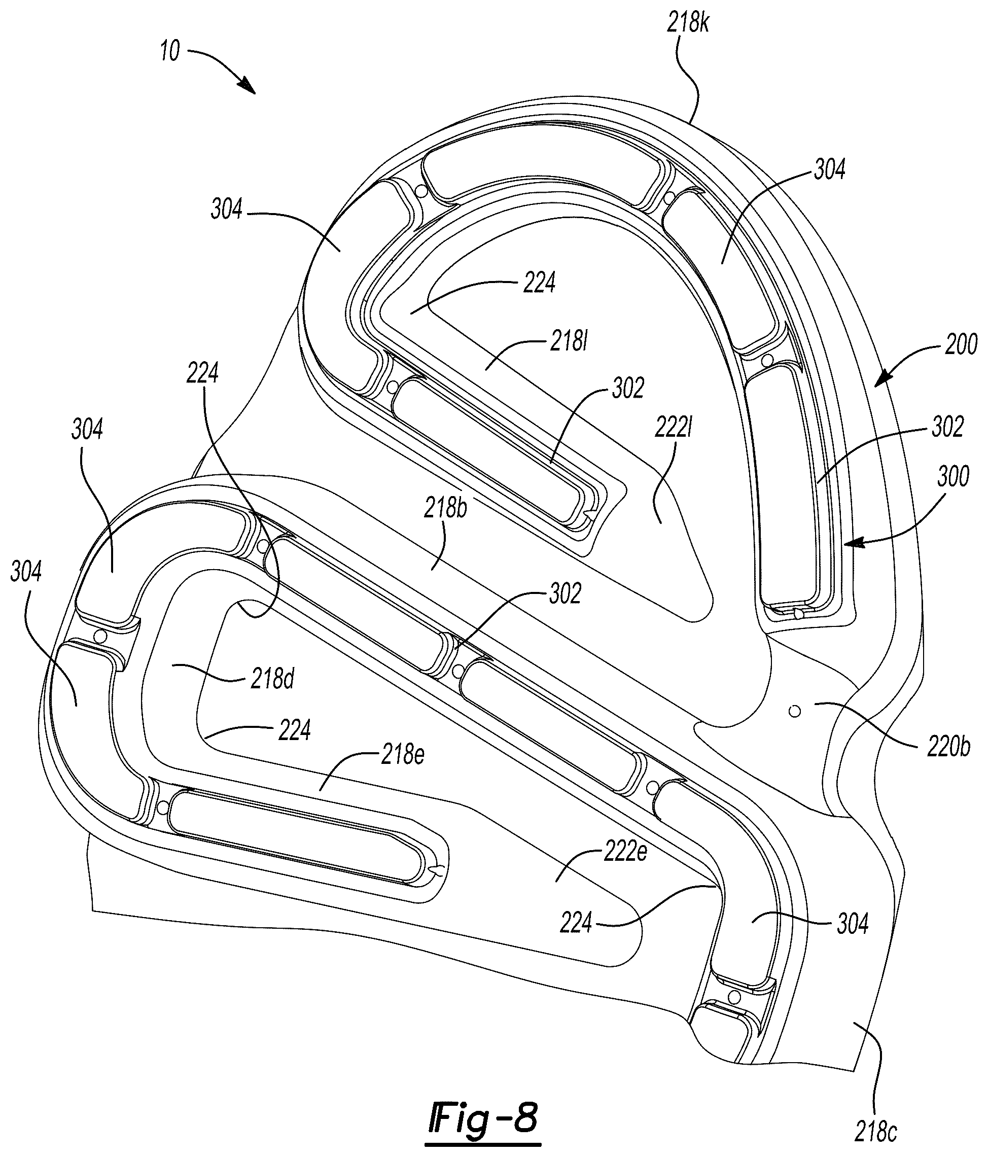 Patent US12102173 Figure 8 – Sole structure for article of footwear