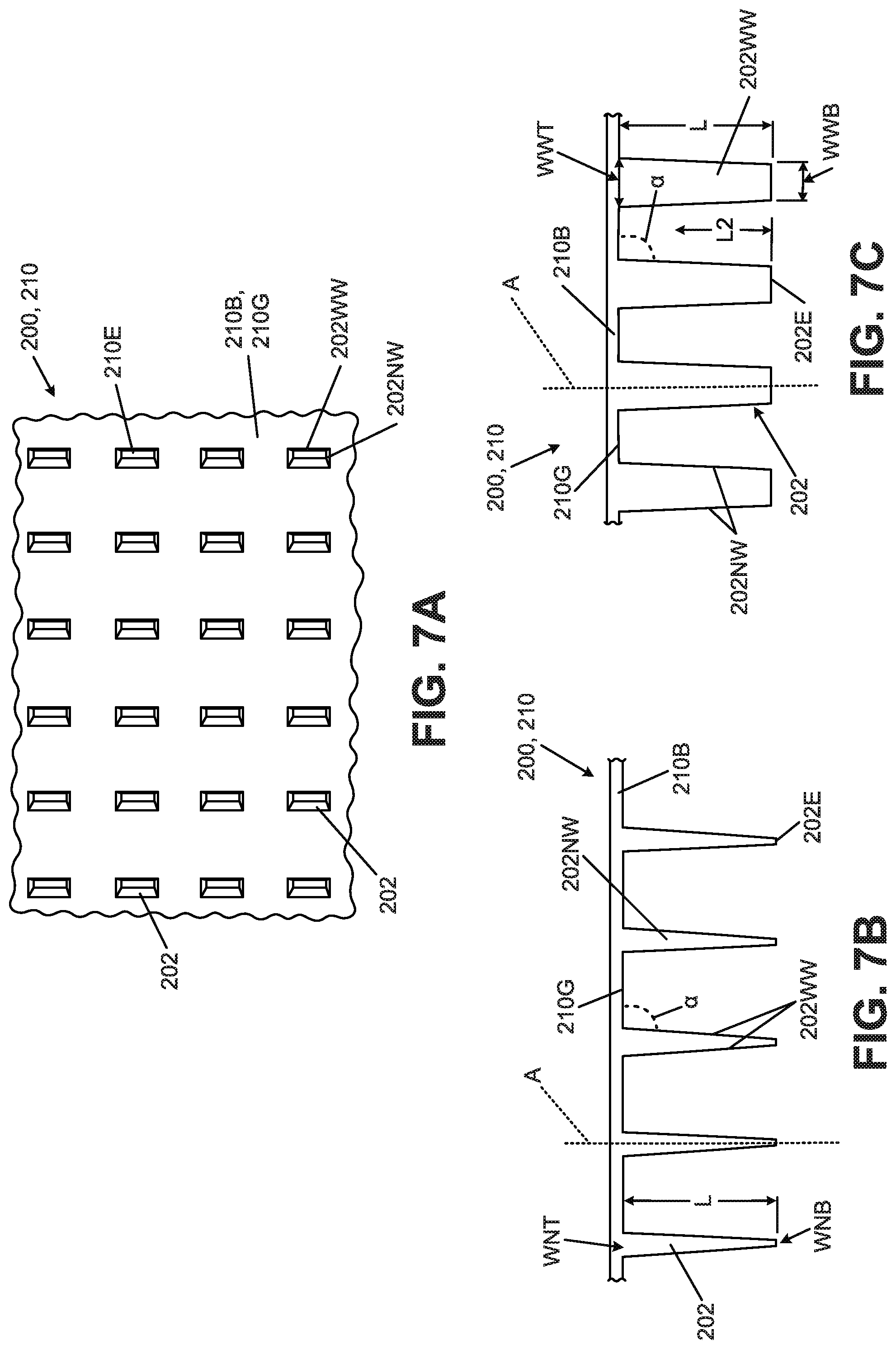 Patent US12102174 Figure 8 – Foot support components for articles of footwear including multiple flexible projections at the ground-facing surface