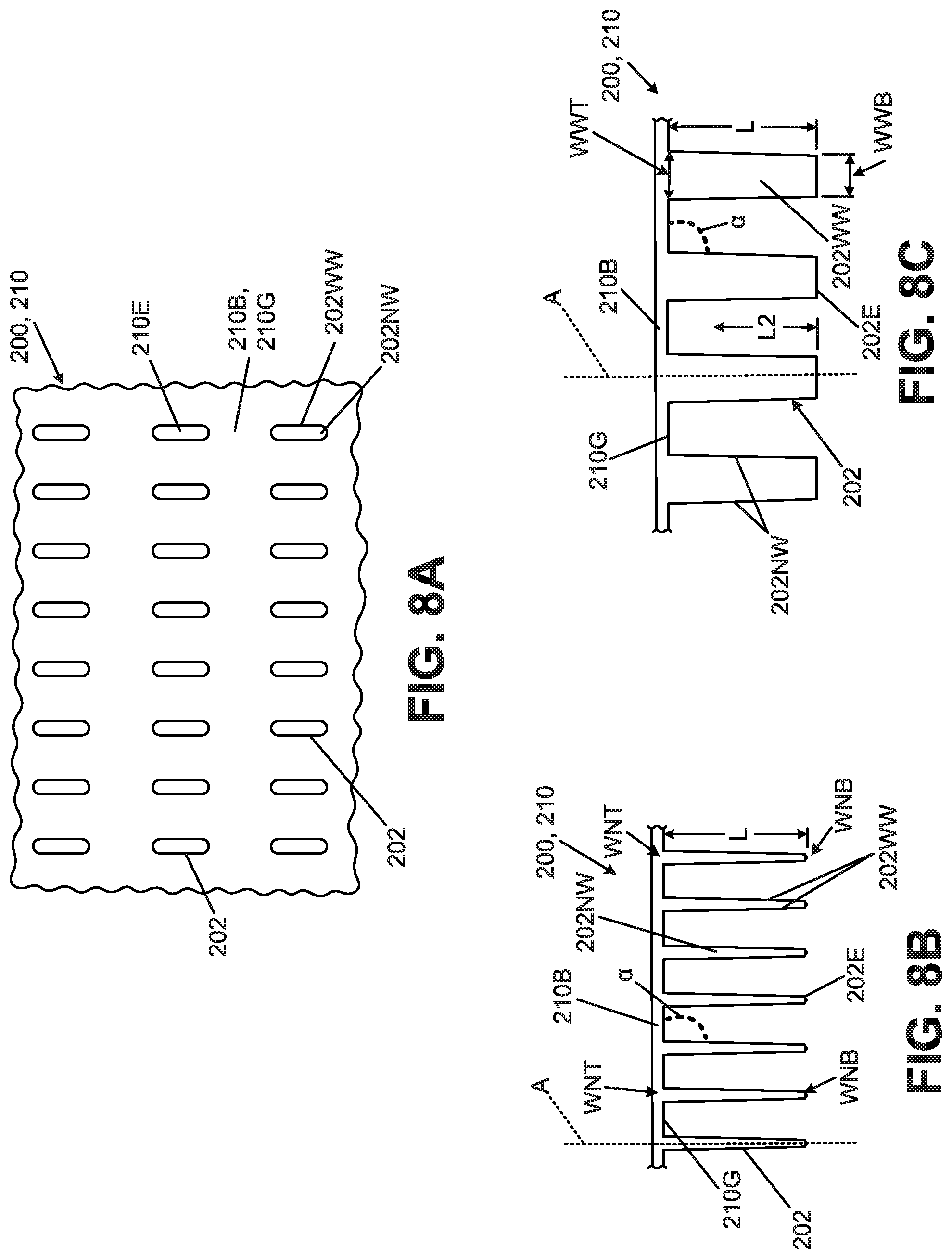 Patent US12102174 Figure 9 – Foot support components for articles of footwear including multiple flexible projections at the ground-facing surface