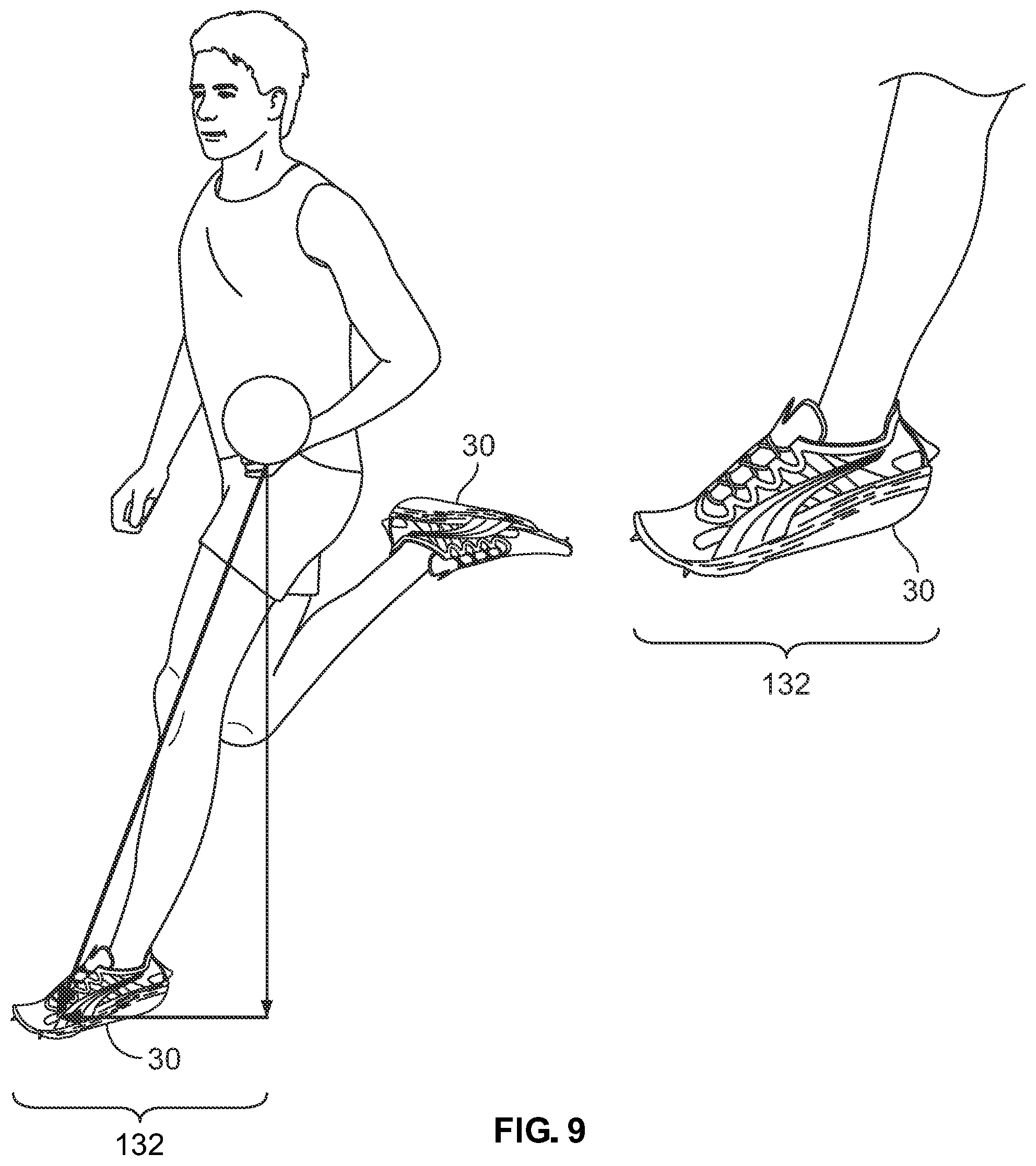Patent US12102175 Figure 7 – Article of footwear having a sole plate with spikes