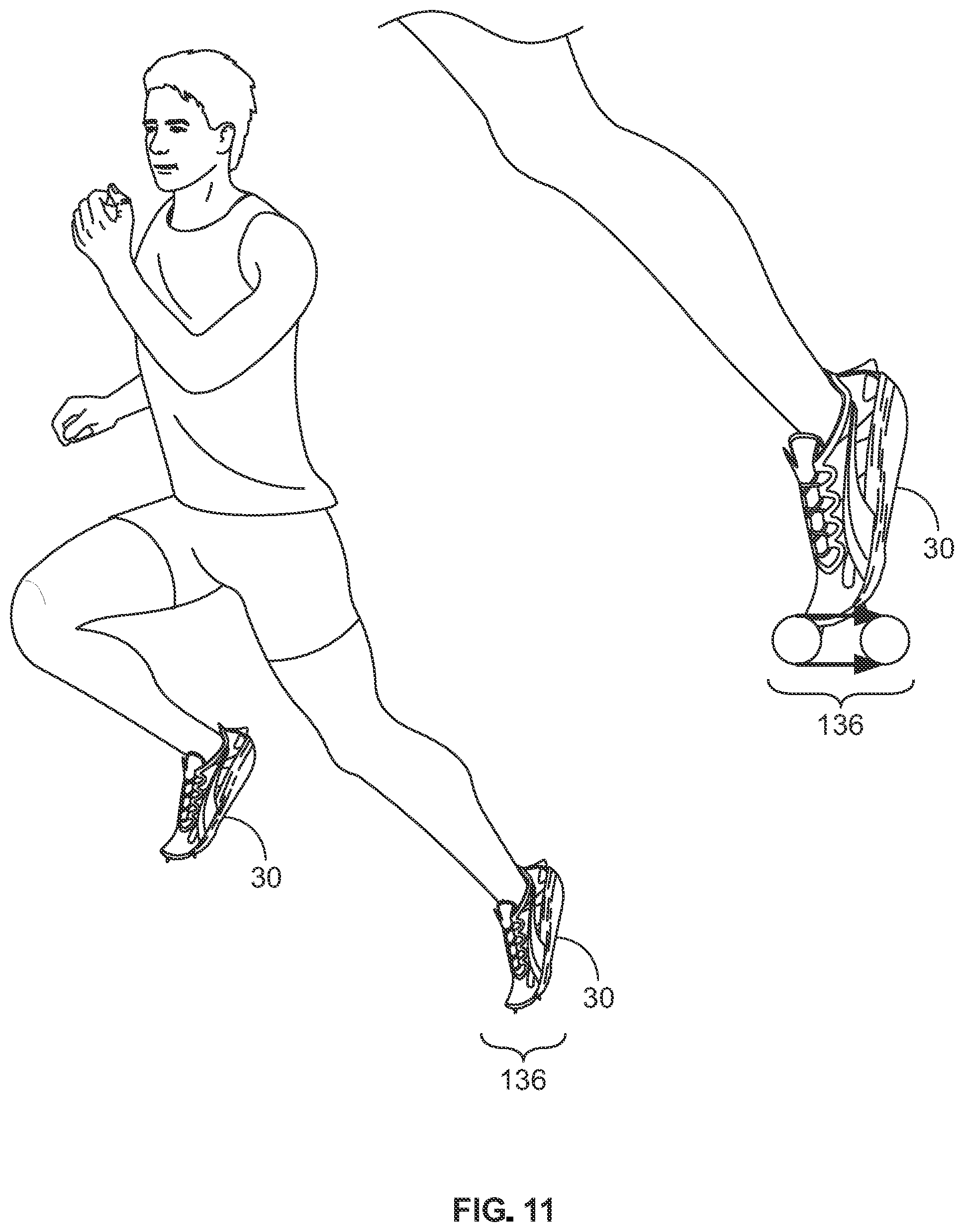Patent US12102175 Figure 9 – Article of footwear having a sole plate with spikes