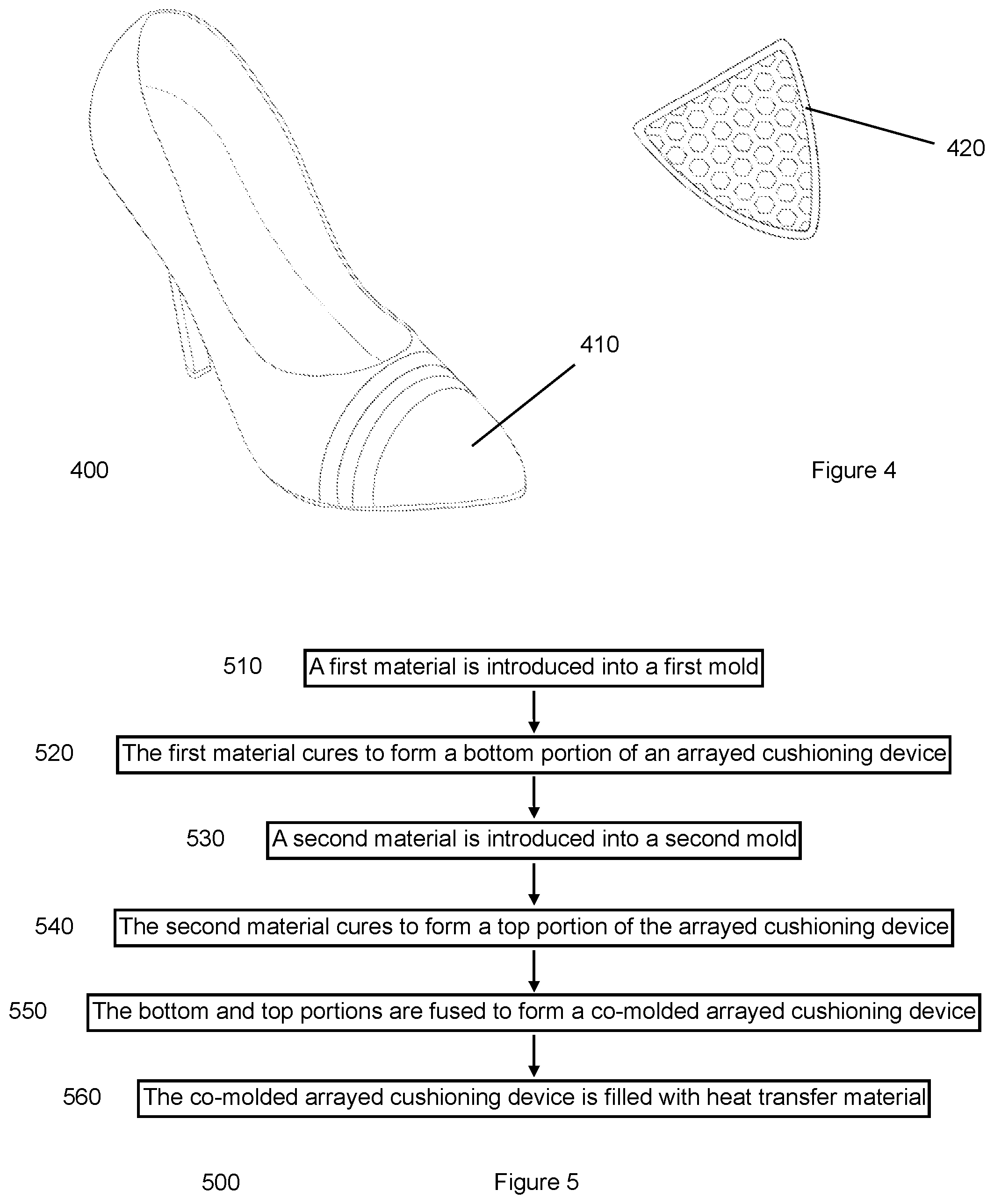 Patent US12102176 Figure 4 – Arrayed cushioning device