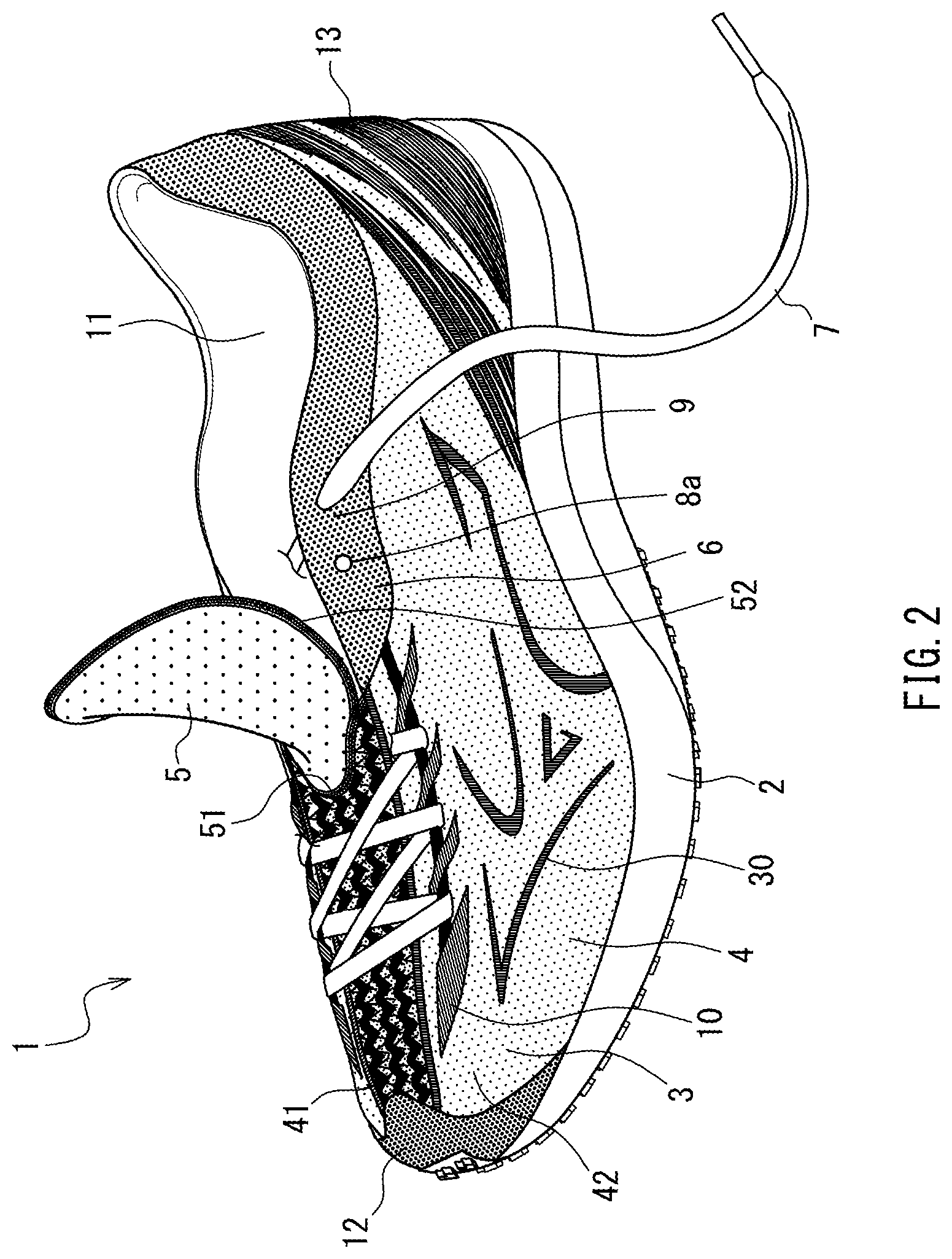 Patent US12102177 Figure 2 – Shoe