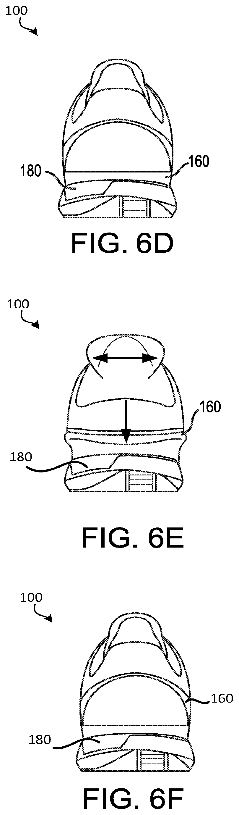 Patent US12102178 Figure 8 – Rapid-entry footwear with rebounding fit system