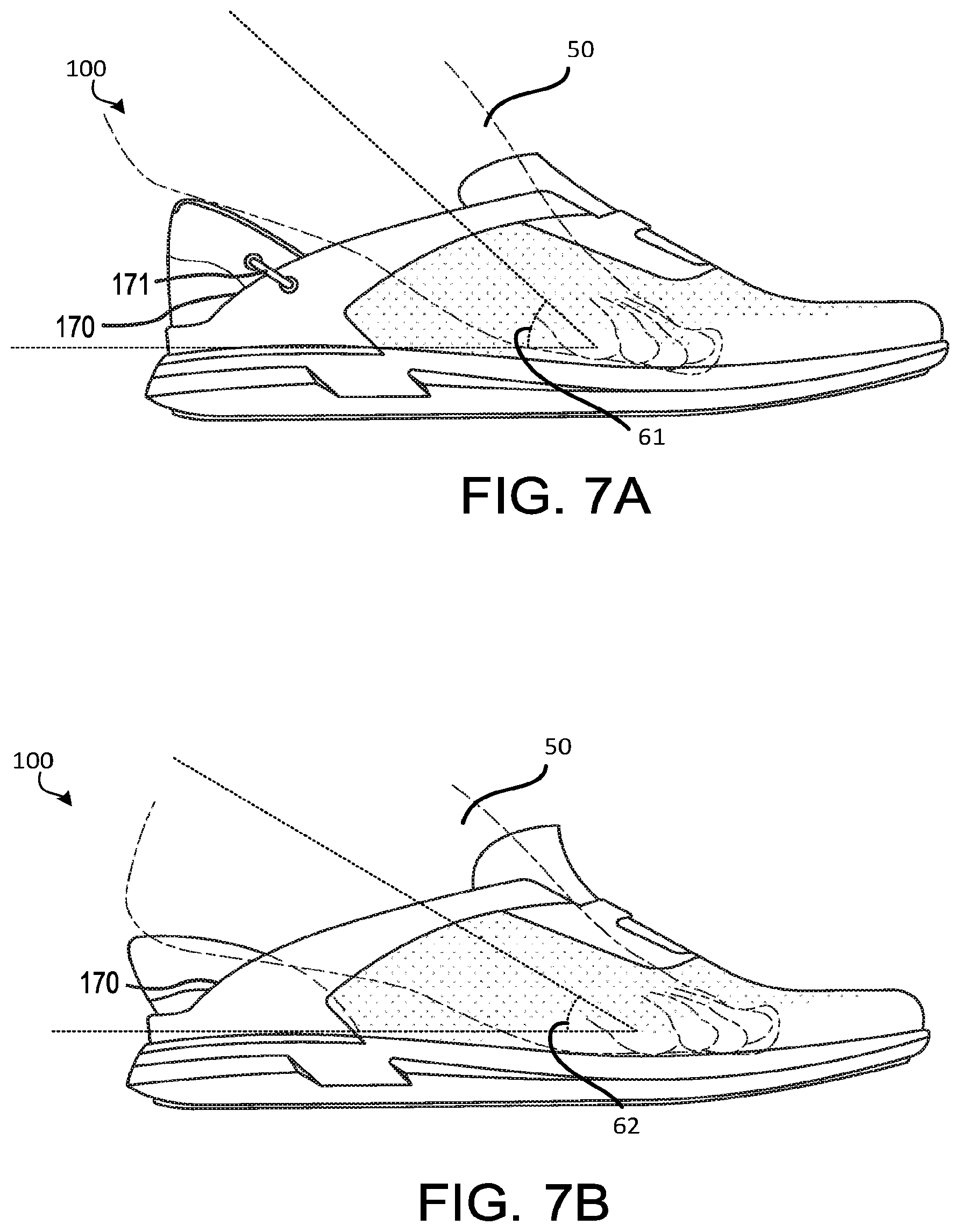 Patent US12102178 Figure 9 – Rapid-entry footwear with rebounding fit system