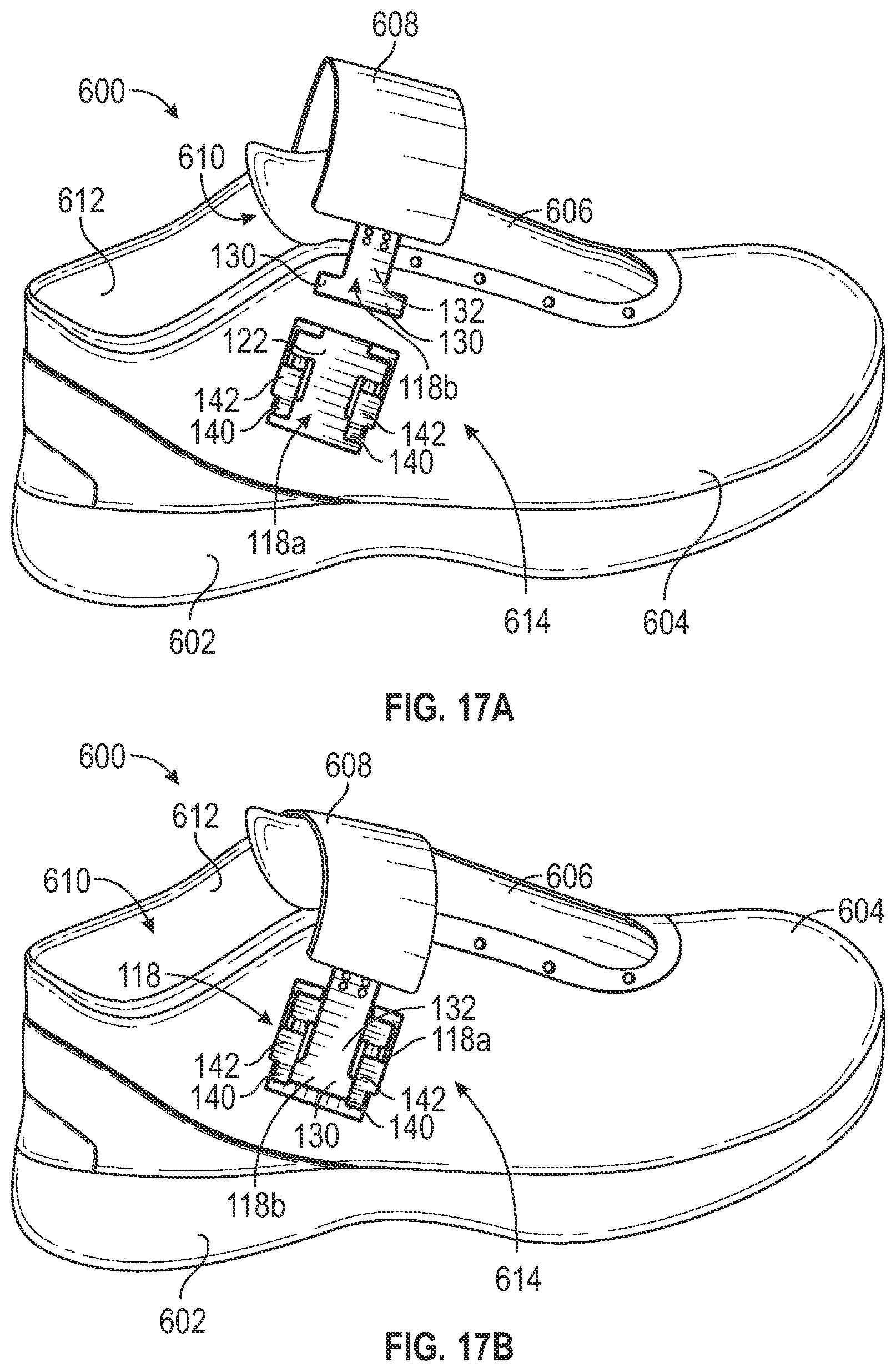 Patent US12102180 Figure 14 – Closure mechanisms for articles of footwear and apparel